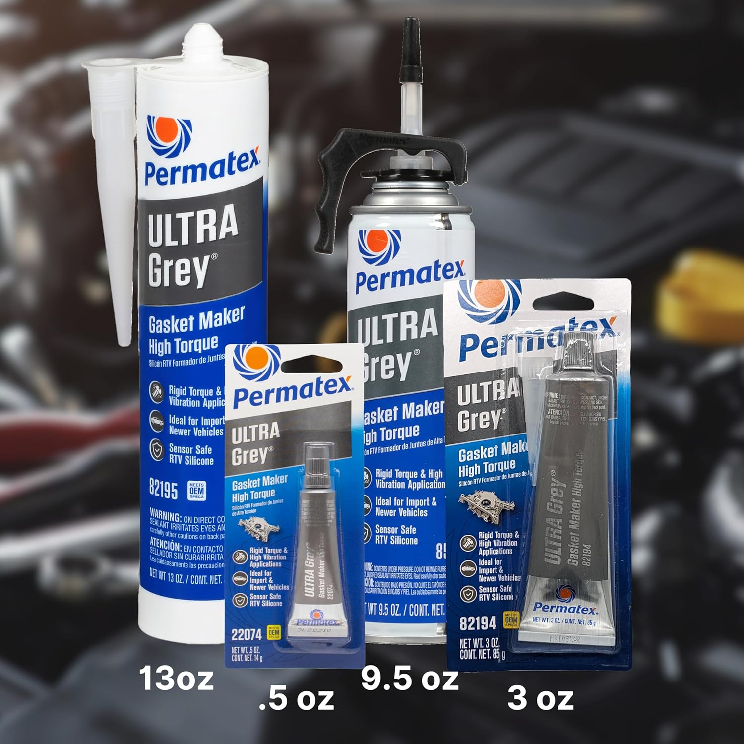 Permatex Ultra Grey RTV Silicone Gasket Maker, 368 g - Picture 9 of 15