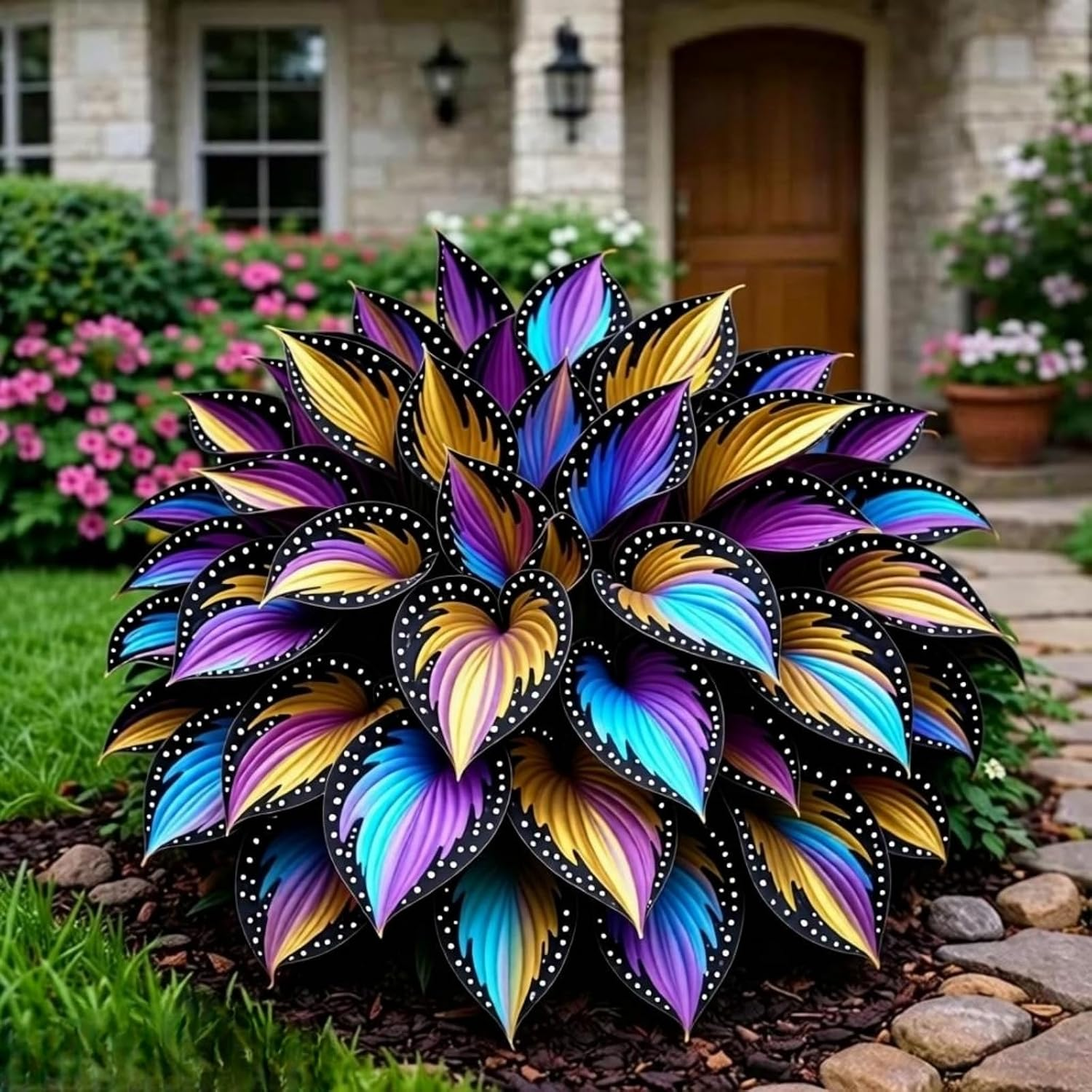 Perennial Hosta Bulbs, Fragrant Flowers, Suitable for Garden Plants, Landscape Design, Indoor and Outdoor Potted Plants-4 Bulbs-G