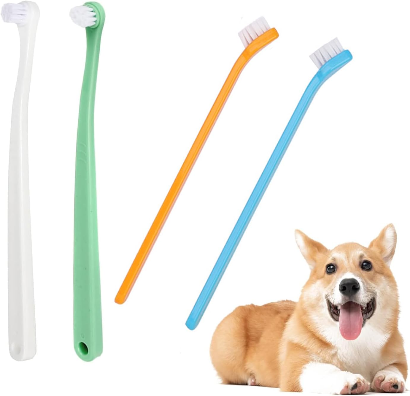 Yharnamite 4 Pcs Small Dog Toothbrushes, Cat Toothbrush, Mini Head Soft Brist... - Picture 9 of 14