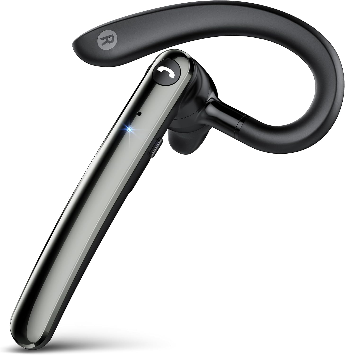 Auricular Bluetooth 5.4Manos Libres Inalambrico Microfono Cancelacion Ruido Gris