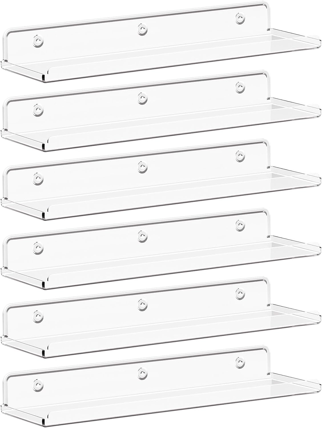 Floating Shelves for Wall, Acrylic Display Shelf Wall Mounted for Figure, Car, Art, Book, 14