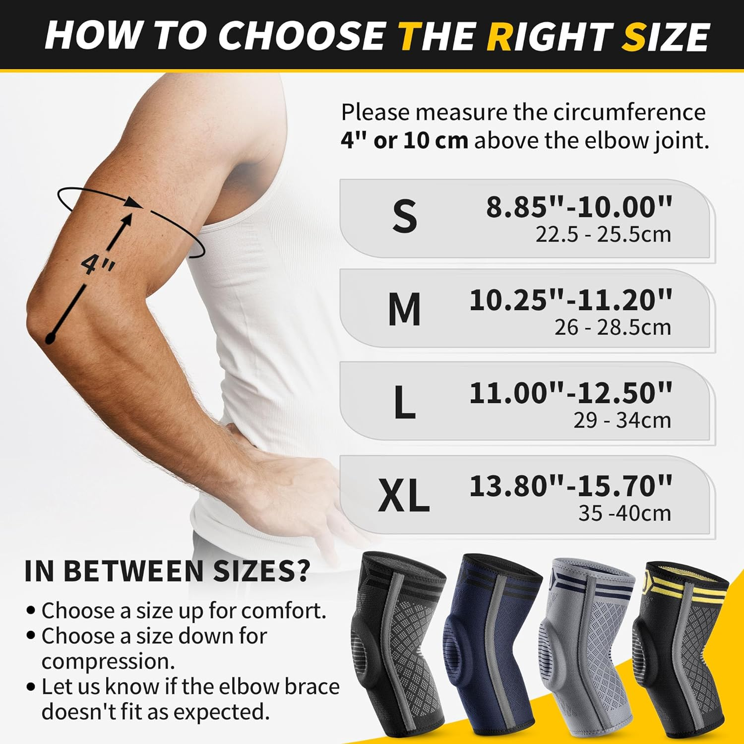 CAMBIVO Elbow Brace for Tendonitis and Tennis Elbow with Gel Pad and Dual Sta... - Picture 9 of 10