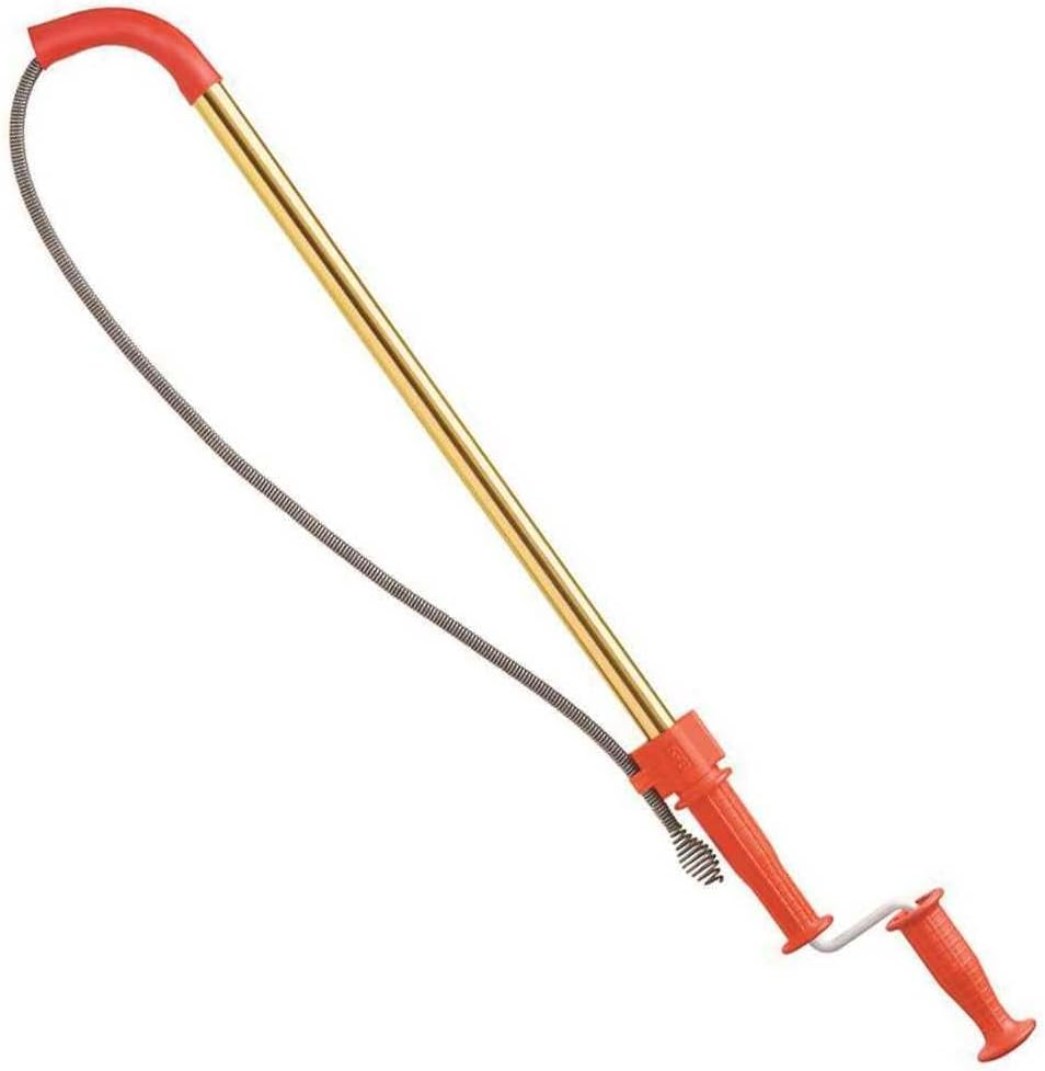 59802 K-6DH Hybrid Toilet Snake Auger with 6' Heavy-Duty Drop Head Tri-Wrap Cable, Manual or Cordless Drill Operated Plumbing