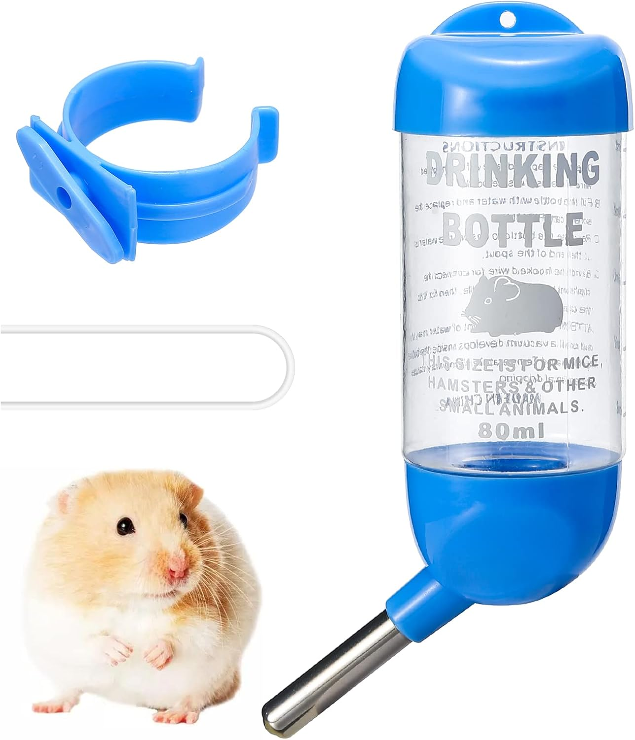 Hamster Water Feeder Gerbil Bottle Niteangel 80ml Hamster Water