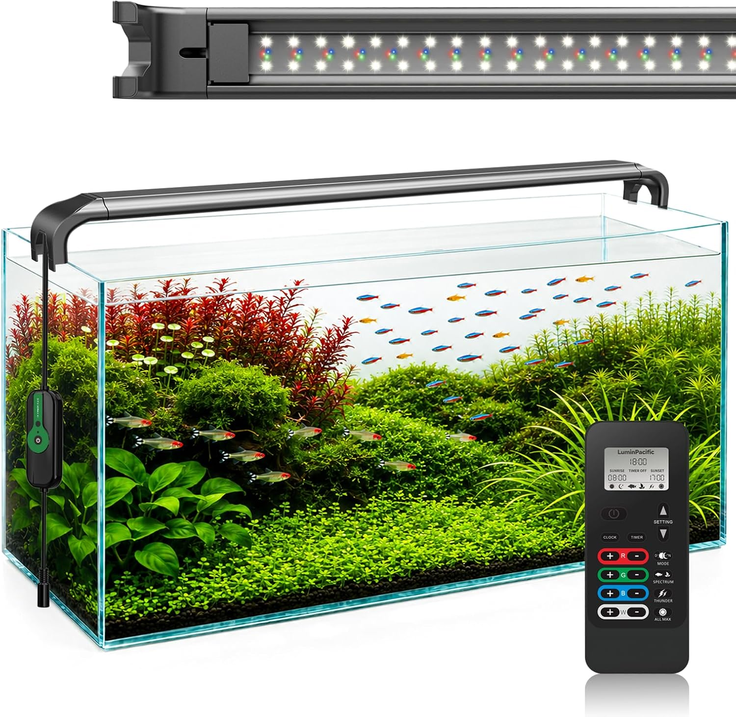 48-57In Freshwater Aquarium Light, RGB+W Fish Tank Light