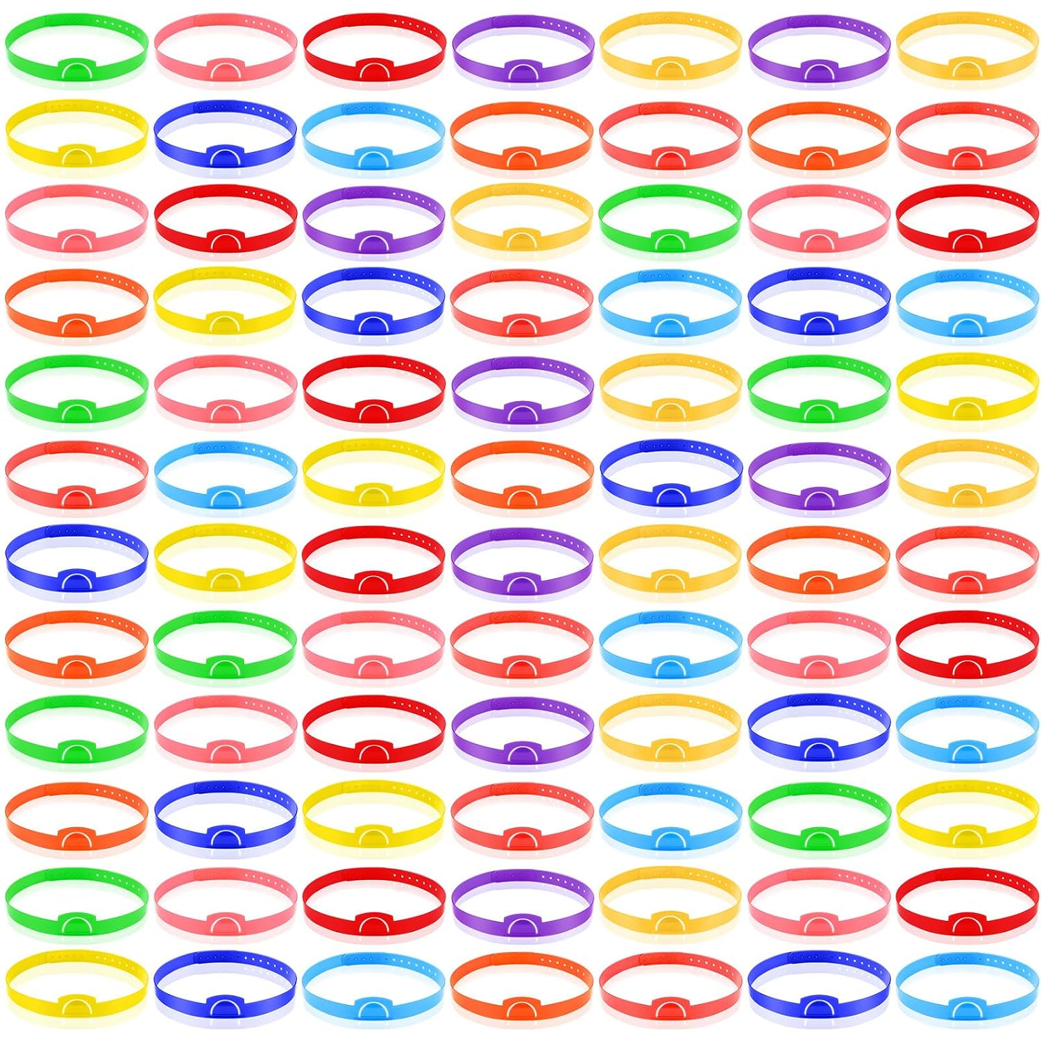 100 Pcs Headbands for Guessing Game Card Slots, 10 Colors | Adjustable Party Headband for Family Gatherings, Classroom Activities, Back to School Fun, Includes 6 Vibrant Colors