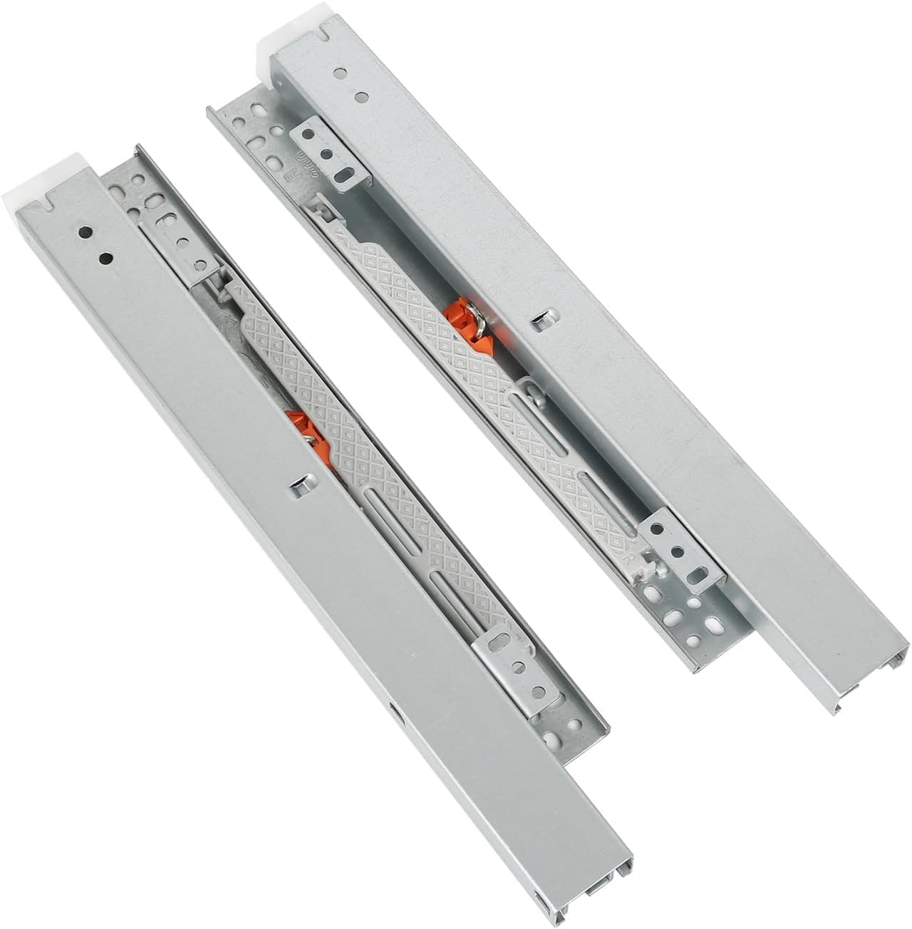 Guide per Cassetti, Completamente Estraibili, Guide Telescopiche, Montaggio a Pavimento, in Acciaio Laminato a Freddo, 20/25/30/35/40/45/50/55 Cm, a Scelta, per Portabottiglie in Vetro Ed