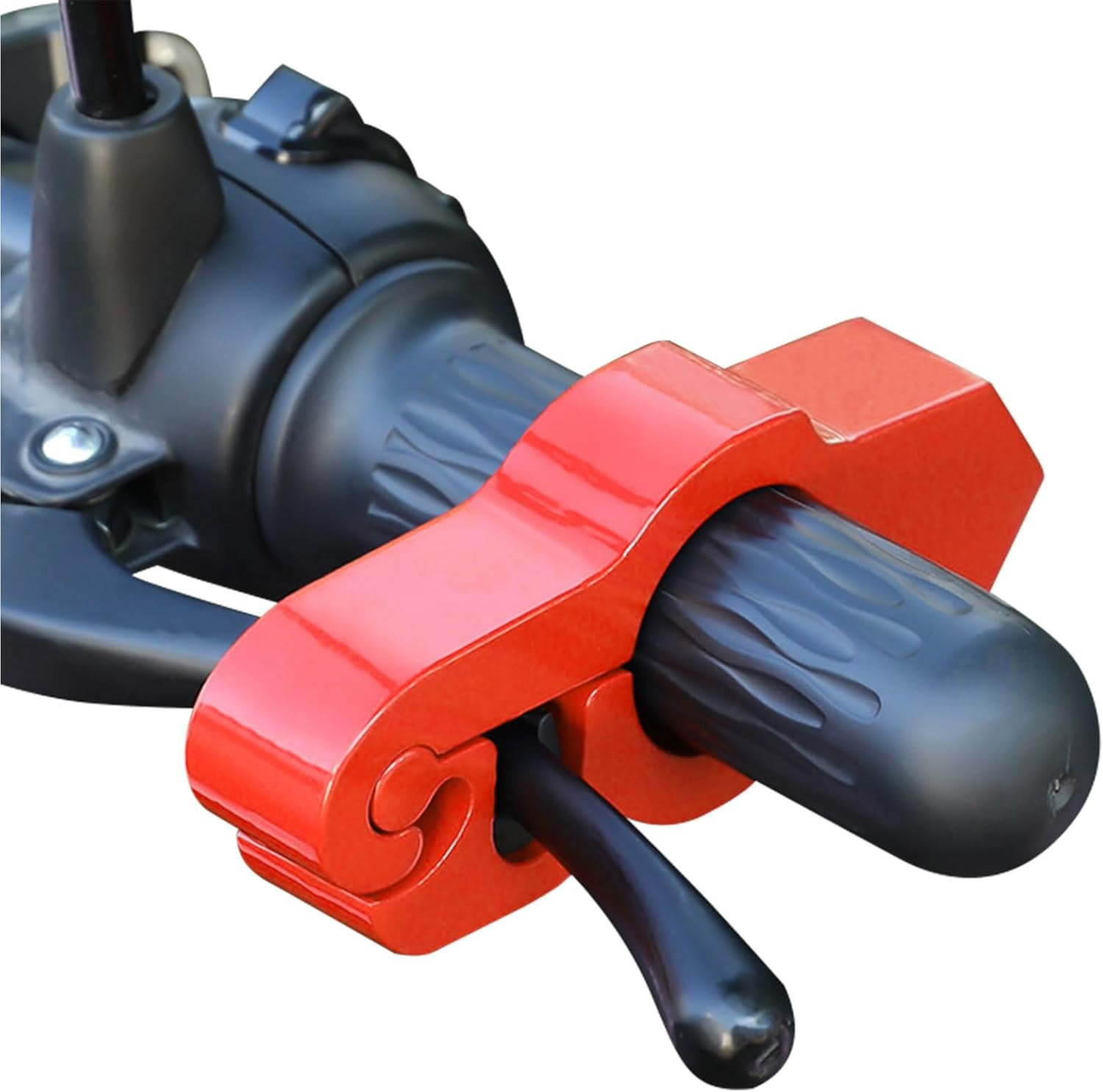 Universal Motorcycle Lock, Front Brake and Clutch Locks for Dirt Bike, Security Lock Motorcycle Handlebar Lock Anti Theft Grip Lock for Moped Scooter Motorbike, ATV, Red