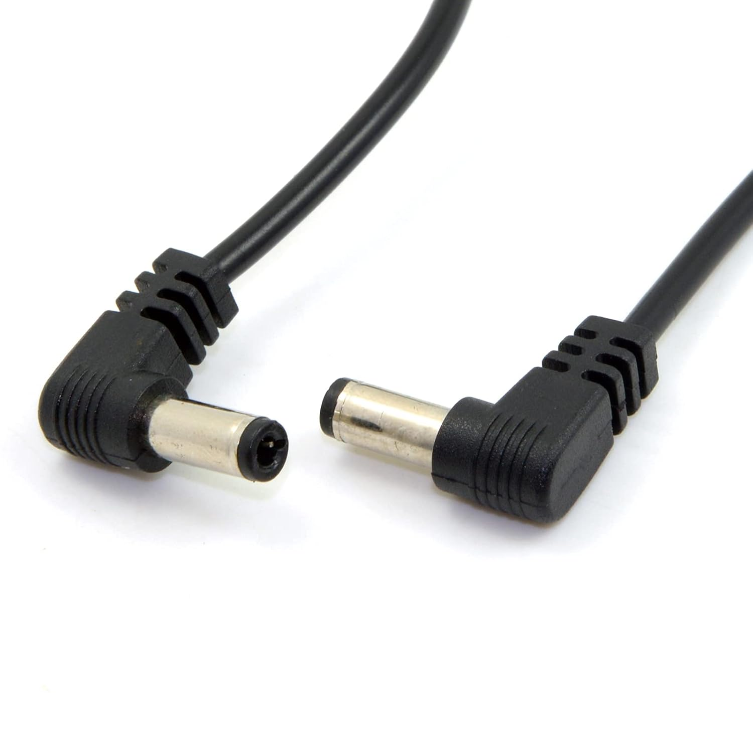 DC Power 5.5 X 2.1Mm / 2.5Mm Male to 5.5 2.1/2.5Mm Male Plug Cable Right Angled 90 Degree 24AWG 60Cm