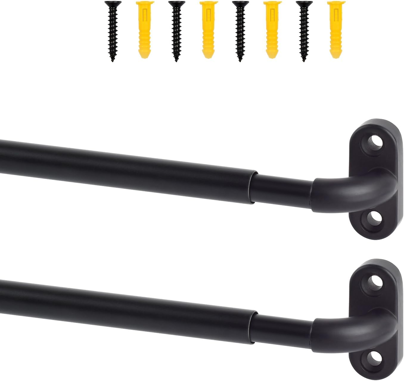 TYRON 2 Pack Sash Curtain Rod Adjustable 18-30 Inch 3/8 In. Diameter French Door