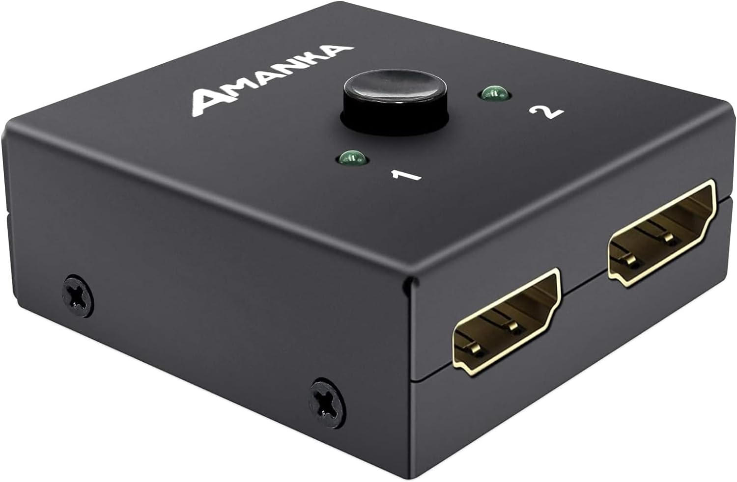 HDMI Switcher, AMANKA 4K HDMI Splitter 2 Ports Bi-Direction Manual Switch 2 