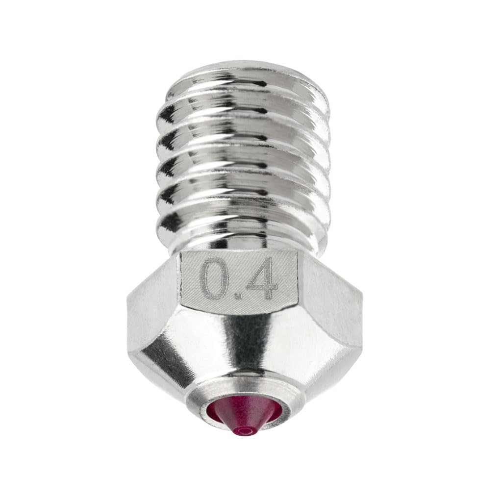 Ruby 0.4mm Nozzle for E3D V6, Prusa I3 MK3S, Anycubic Mega & More