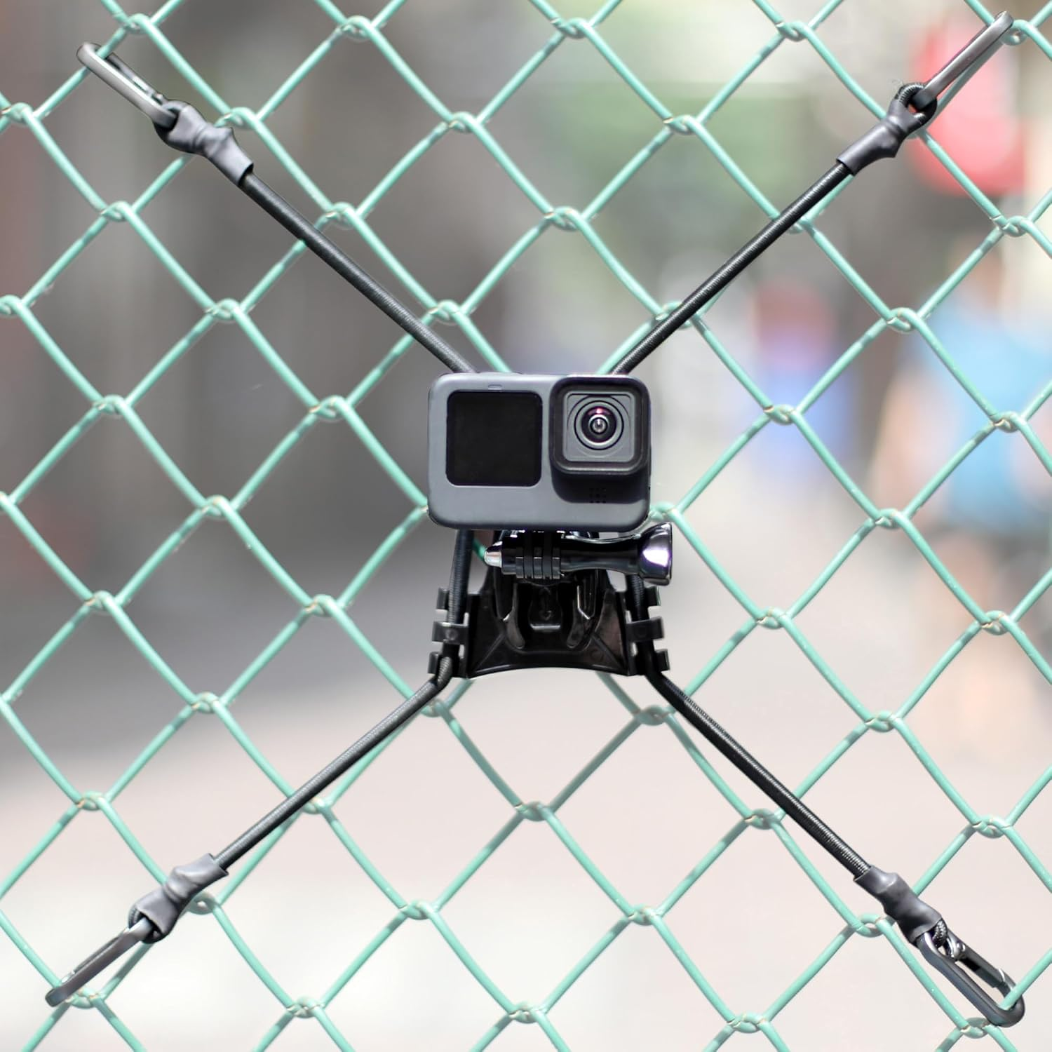 Upgraded Fence Mount Hook Chain Link for Mevo Start Gopro Hero 13 12 11 10 9 8 7 6 5 4 3 Insta360 AKASO Action Digital Cameras/Smartphones-Backstop for Recording Baseball Softball Tennis Games