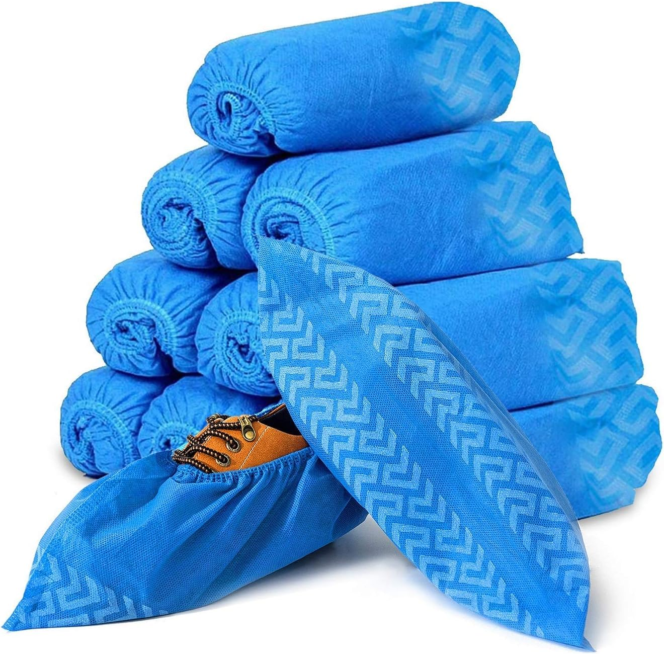 Shoe Covers Disposable, Non Slip Nonwoven Boot Covers - 100 Pieces（50 Pairs）Shoe Booties Disposable Tear-Resistant Lightweight Breathable Dust-Proof Boot Shoes Cover, One Size Fits Most