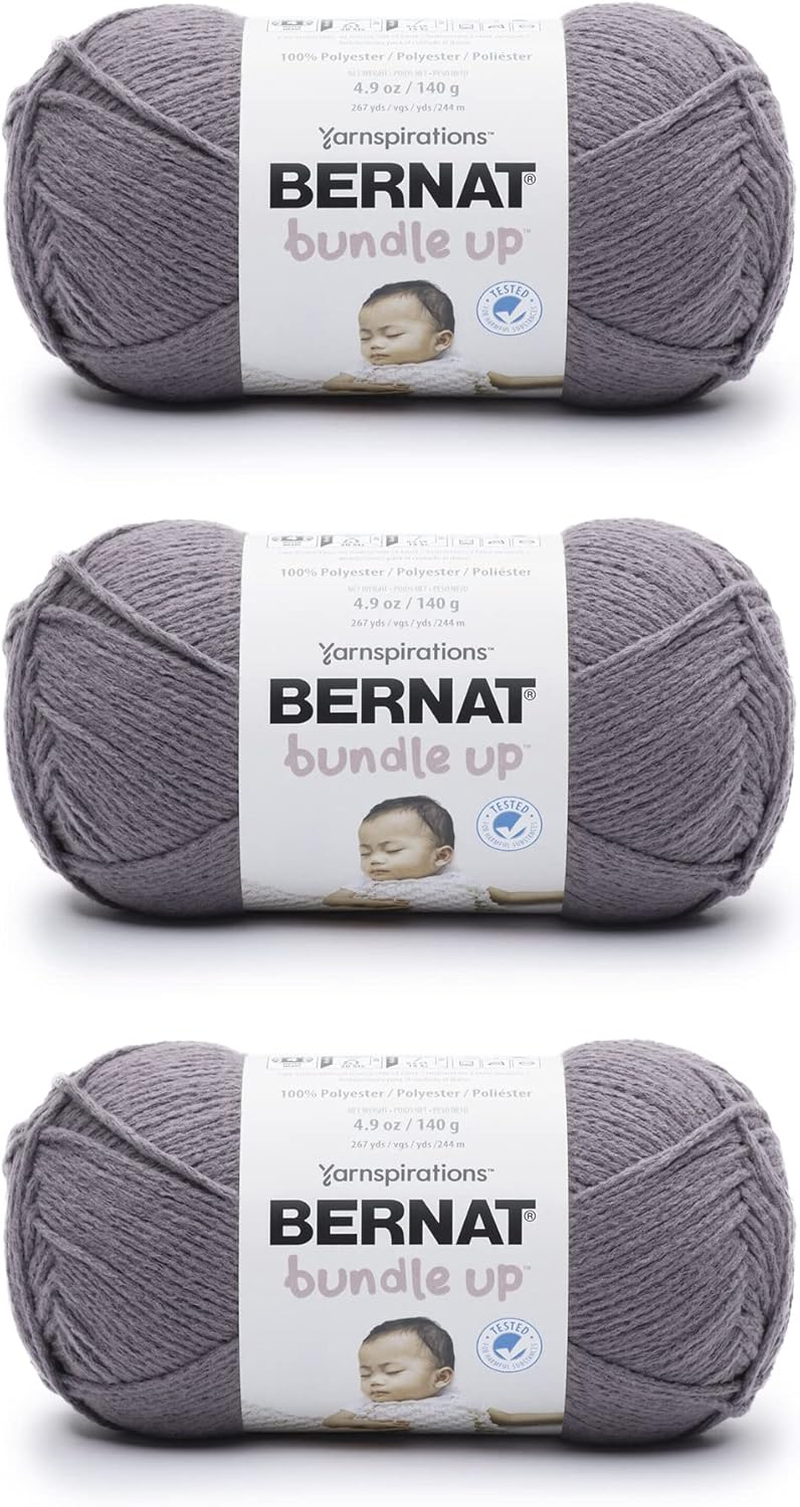 Bernat Bundle Up Green Mist Yarn - 3 Pack of 141g/5oz - Polyester - 4 Medium ... - Picture 8 of 13