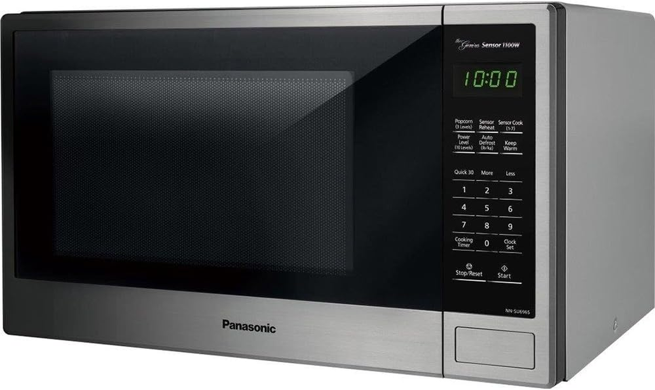 Horno microondas, 1.3 pies cúbicos, acero inoxidable/plata