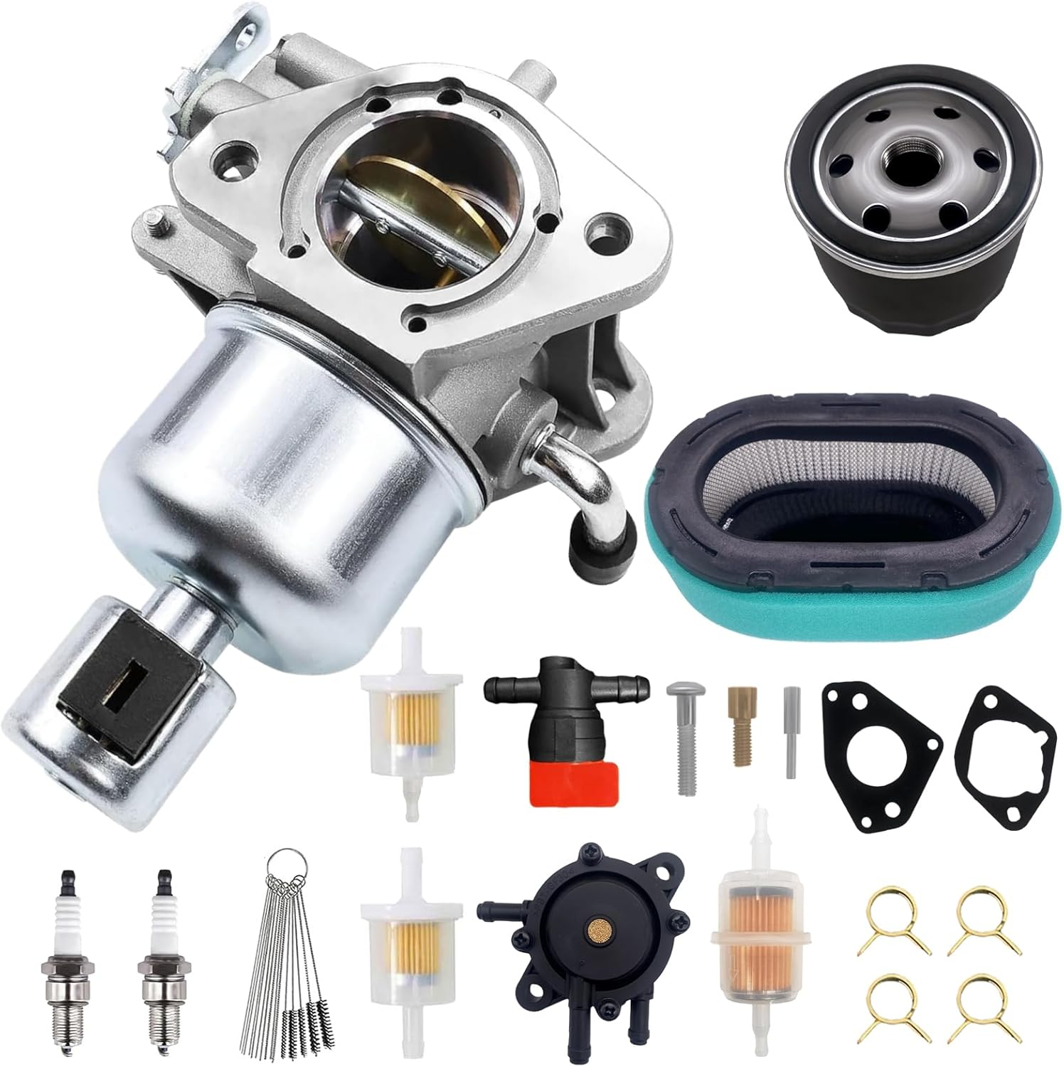 Carburetor for Kohler 7000 Series KT725 KT730 KT735 KT740 KT745 22HP 23HP 24HP 25HP 26HP Engines Carb with Air Oil Filter Fuel Pump Maintenance Kit Replaces 16 853 19S, 32 853 63S, 32 853 67-S