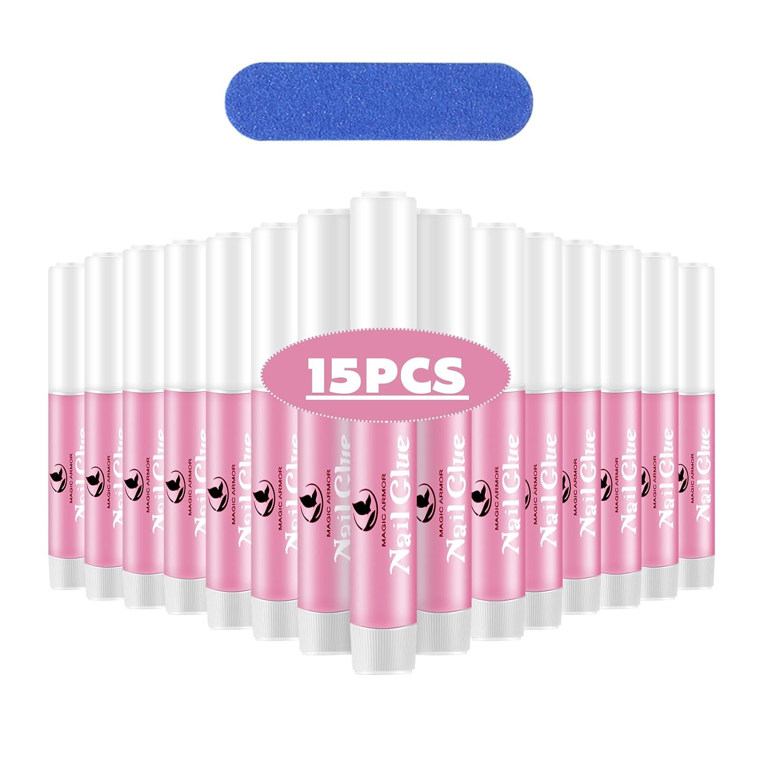 15PCS Nail Glue for Acrylic Nails, Professional Nail Tip Glue for Fake Nails Broken Nails Adhesive Super Bond for Press on Nails Glues Adhesive for Fake Nails Tips Glues