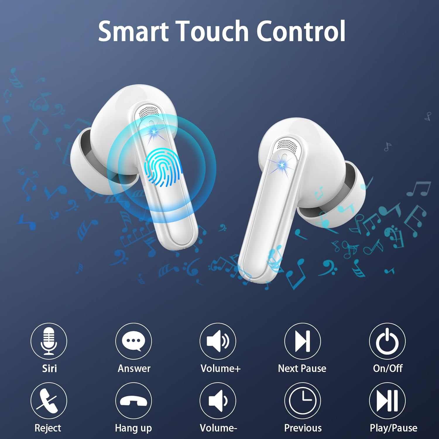 Wireless Earbuds Bluetooth 5.3, 4 ENC Noise Cancelling in Ear Headphones with... - Picture 7 of 15