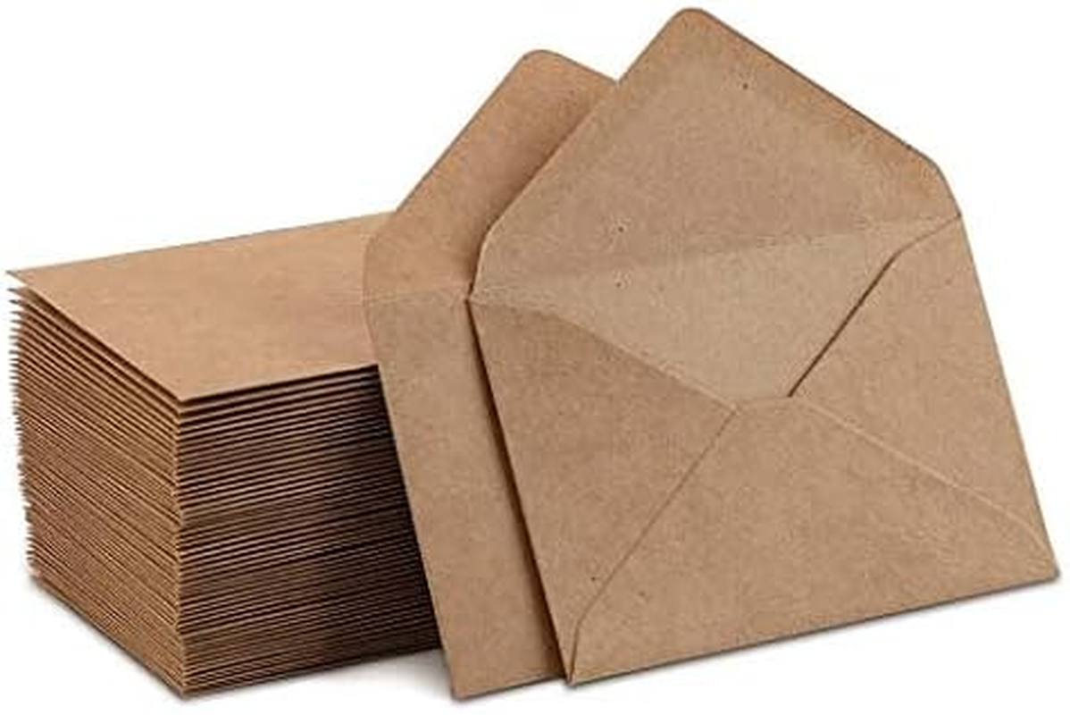Kraft Mini Envelopes Brown Kraft Envelopes for Gift Cards and Business Cards (4