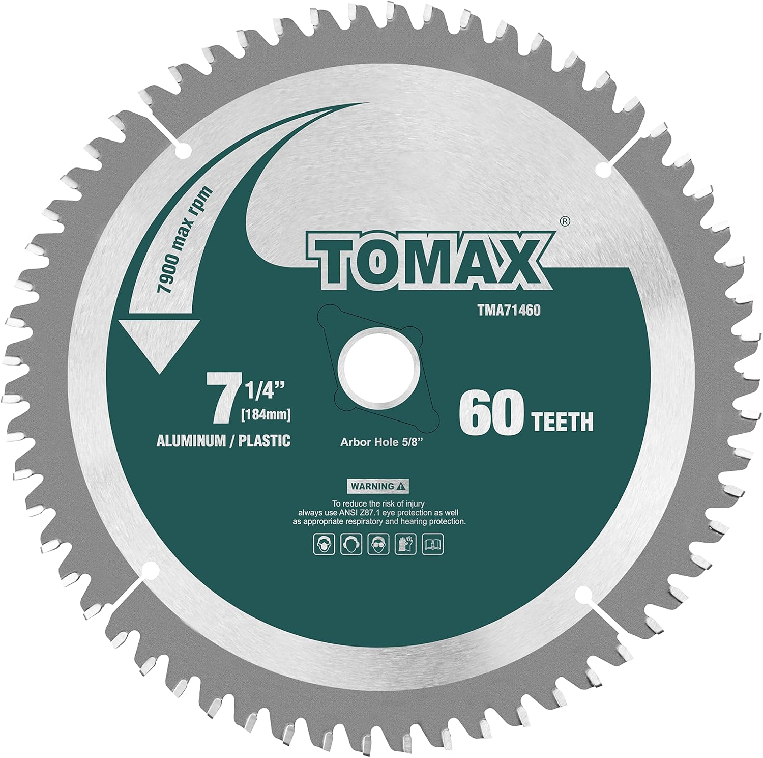 moca♡　0714 7-1/4-Inch 60 Tooth TCG Aluminum and Non-Ferrous Metal Saw