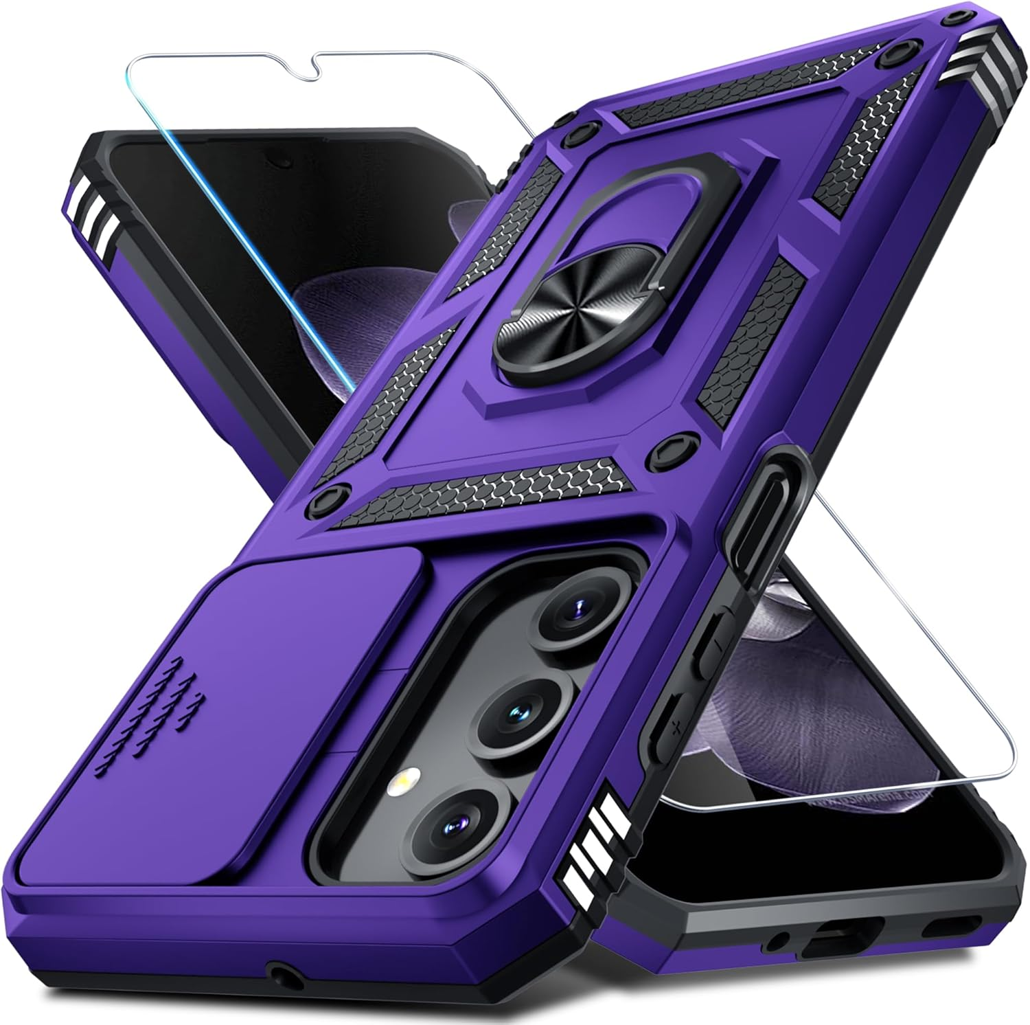 Janmitta Compatible with Samsung Galaxy A16 5G/4G Case Built in Slide Camera Len