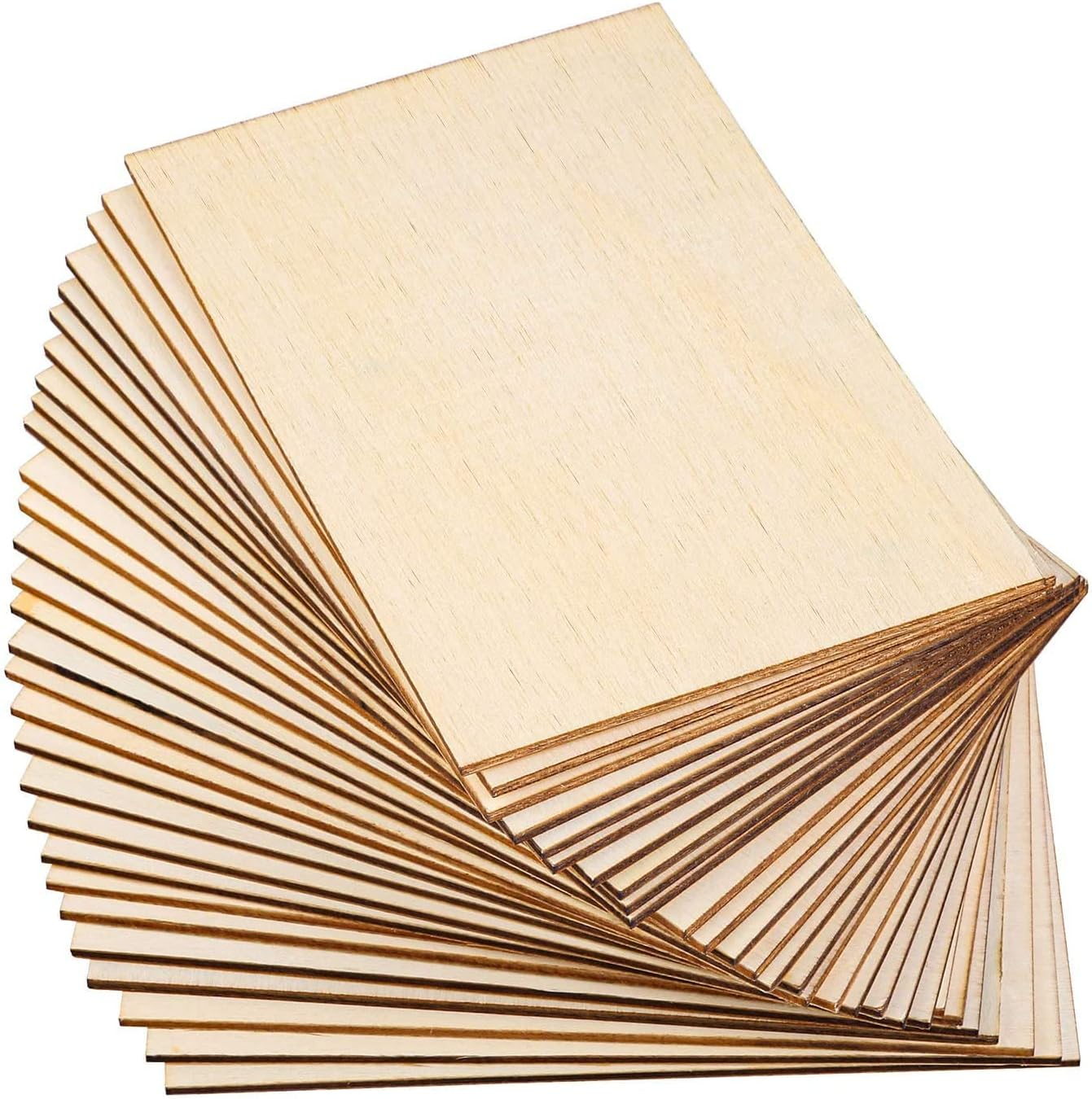 15 Pack Basswood Sheets, Unfinished Wood, Thin Plywood Wood Sheets for Crafts, House Aircraft Ship Boat Arts and Crafts, School Projects, DIY Wooden Model Making(150 * 100 * 2Mm)
