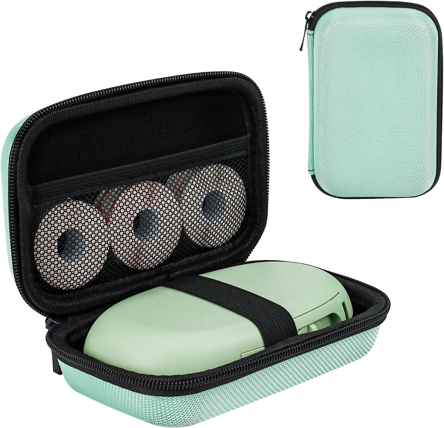 Nylon Hard Protective Travel Case for E10/E16 Label Maker and Tapes, Waterproof Shockproof Scratch Resistant Carrying Case for External Hard Drive, Power Bank, Cell Phone, Cable, Cord