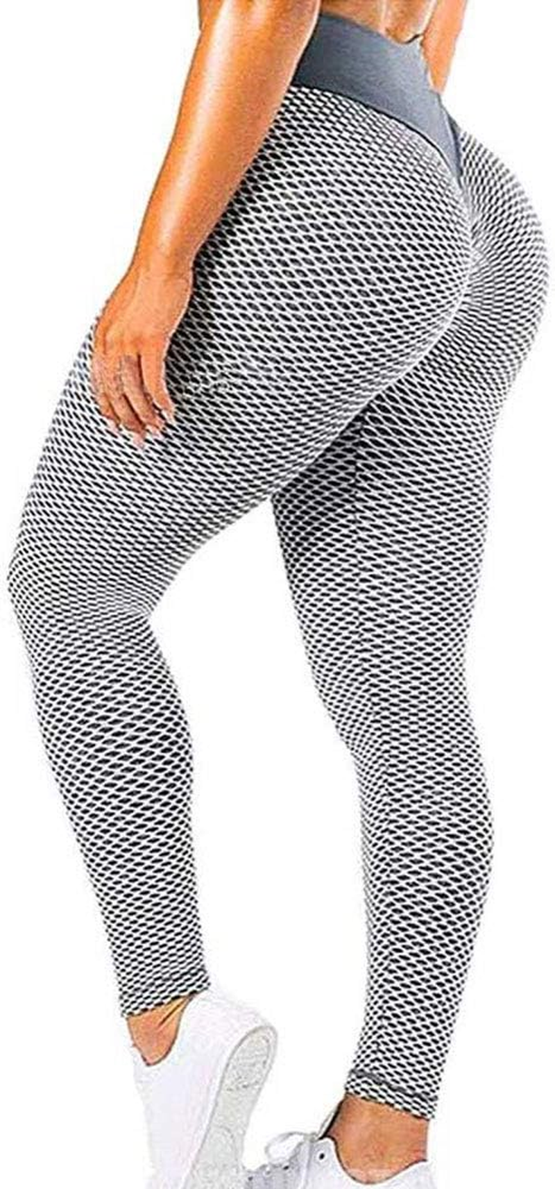 JGS1996 Butt Lifting Leggings for Women Tummy Control Workout Yoga Pants High Waisted Scrunch Booty Gym Tights