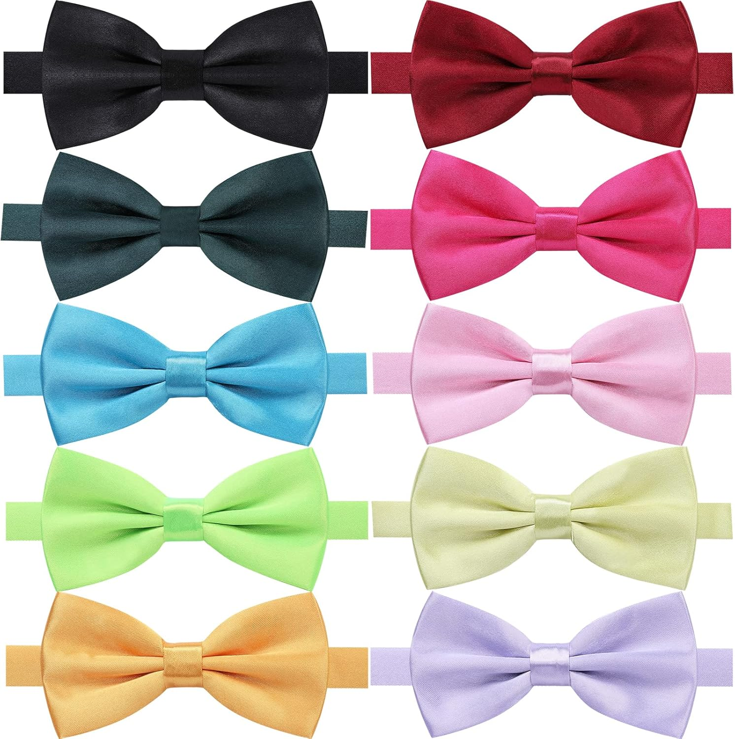 8 PACKS Elegant Adjustable Pre-tied Bow Ties for Men Boys (1&4&5&6&8 Pack for option)