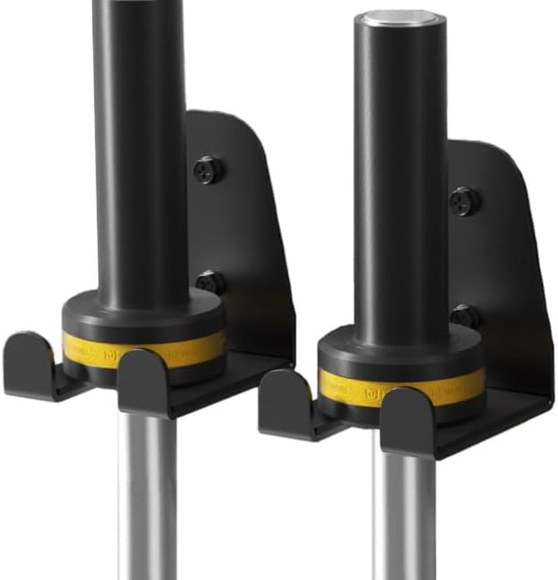 EQPRO Langhantel-Wandhalterung – Vertikale Aufbewahrung Für Olympia-Hanteln, Bis 300 Lbs, Schwarz | Hantelhalter Für Home Gym
