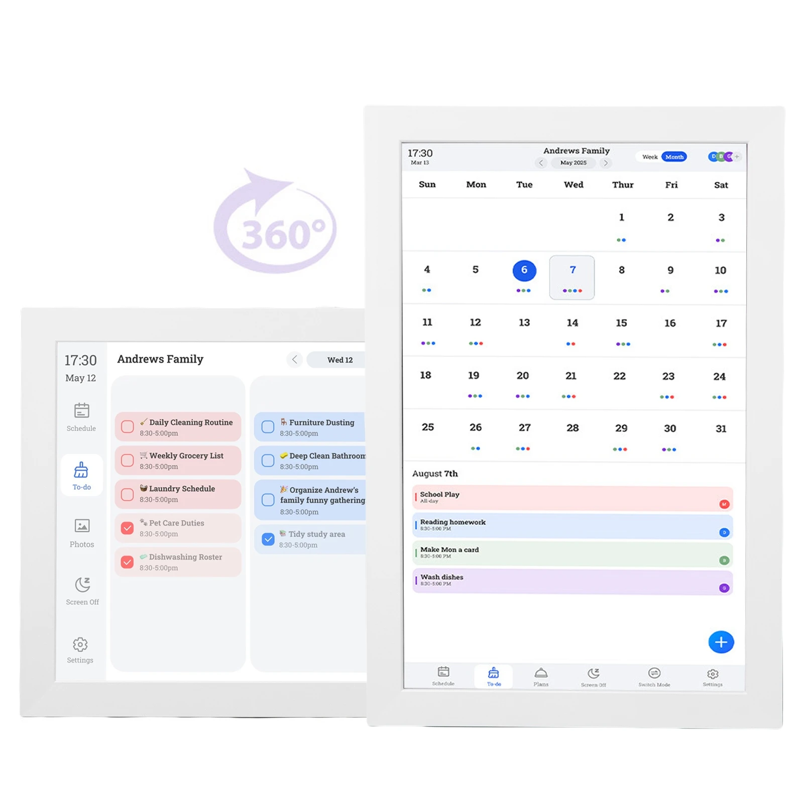 10.1 Inch Digital Calendar Family Planner Chore Chart Interactive Electronic Family Calendar Digital Photo Frame