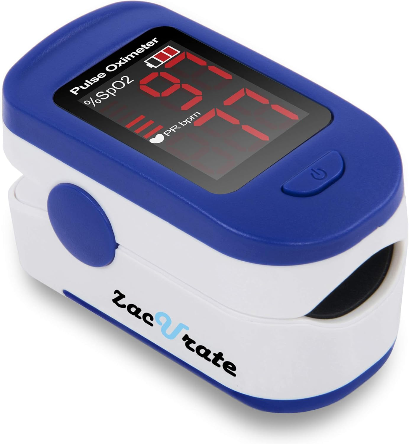 Fingertip Pulse Oximeter Blood Oxygen Saturation Monitor with Batteries