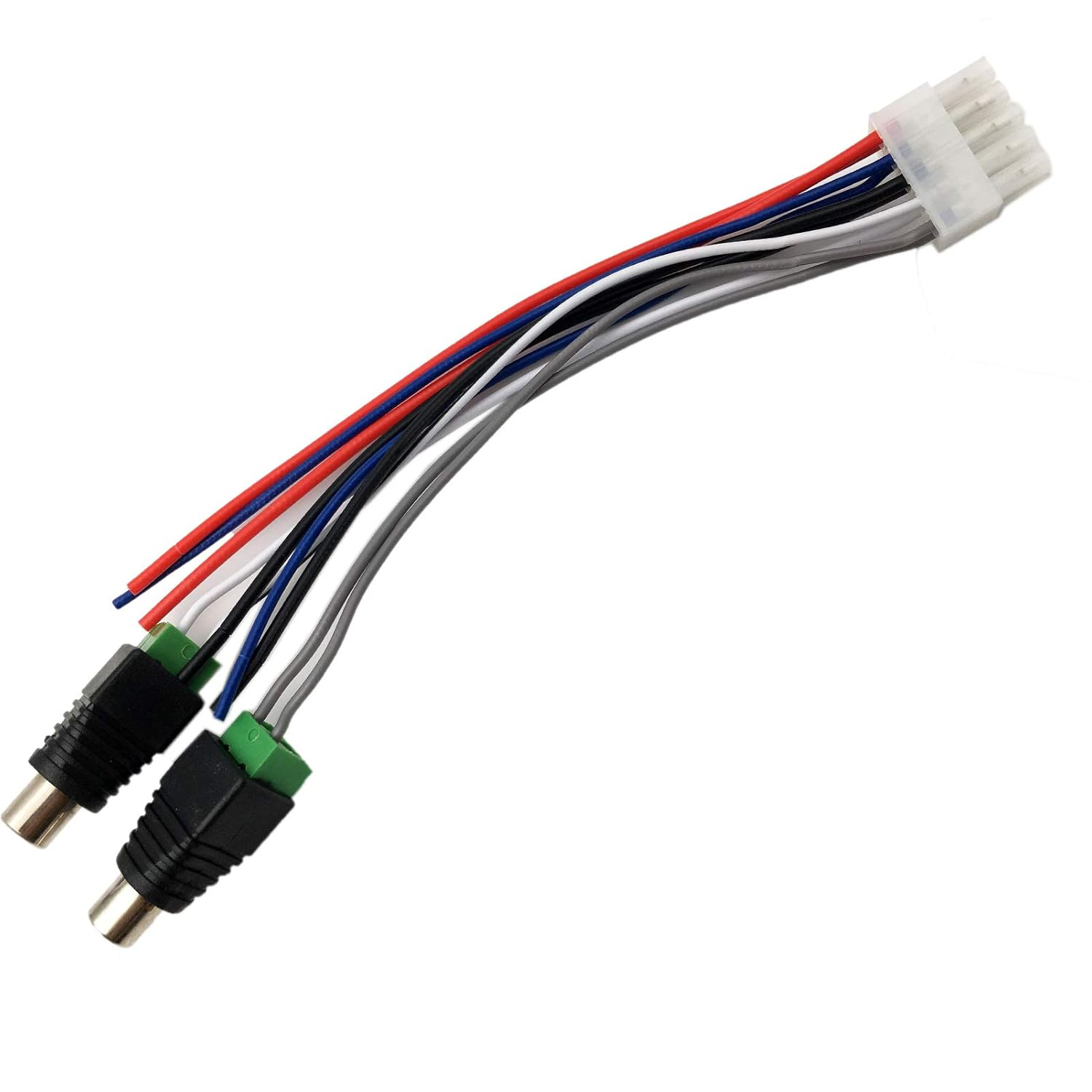 1Pc Power Input Speaker Wire Harness 10 Pin Plug RCA Compatible with Dual TBX10A Amplifier