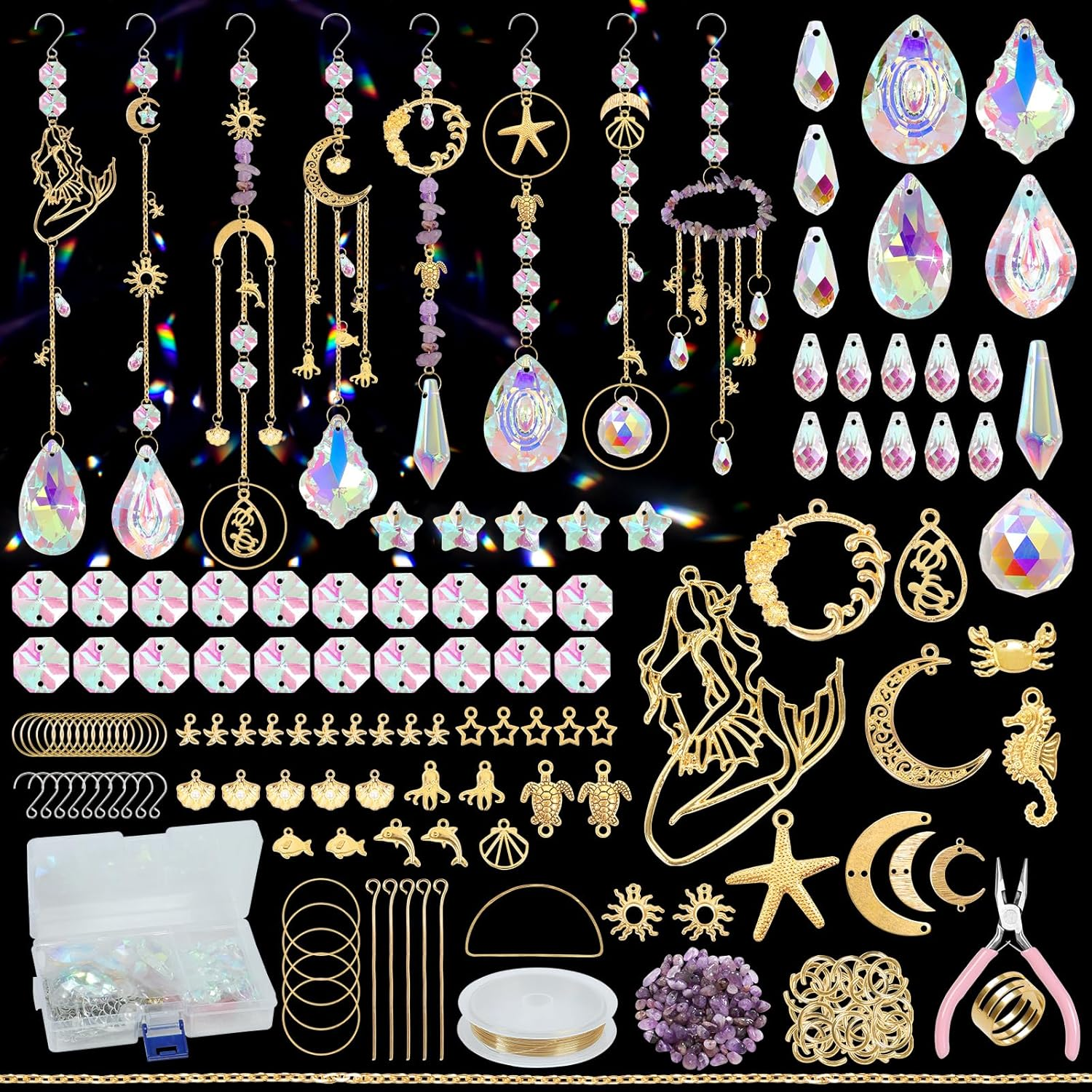 DEMIUKO 410PCS DIY Suncatchers Making Kits for Adults, Crystal Suncatcher Art... - Picture 9 of 14