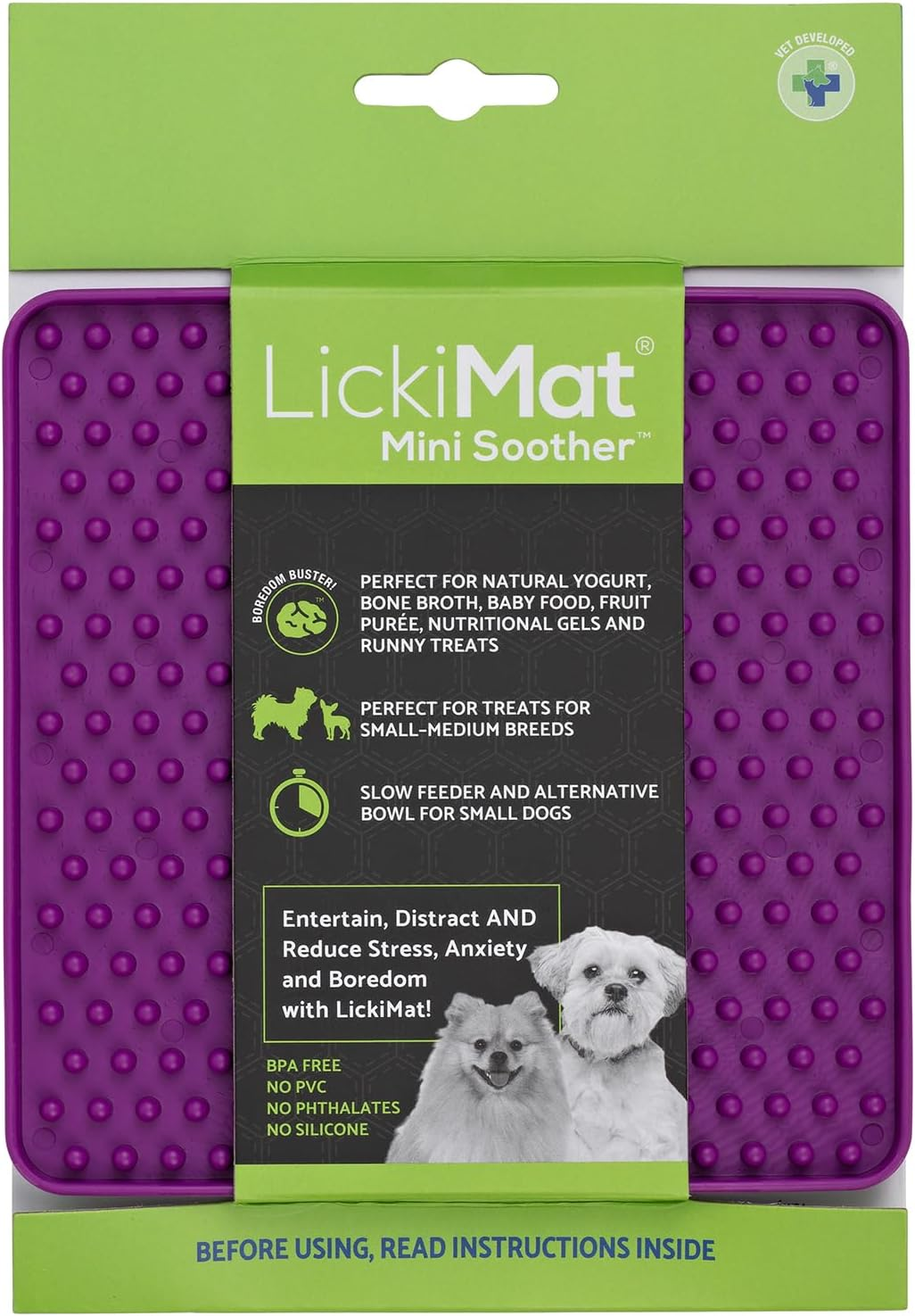 LickiMat Mini Classics - Interactive Pet Feeding Mat for Dogs, Slow Feeder wi... - Picture 17 of 24