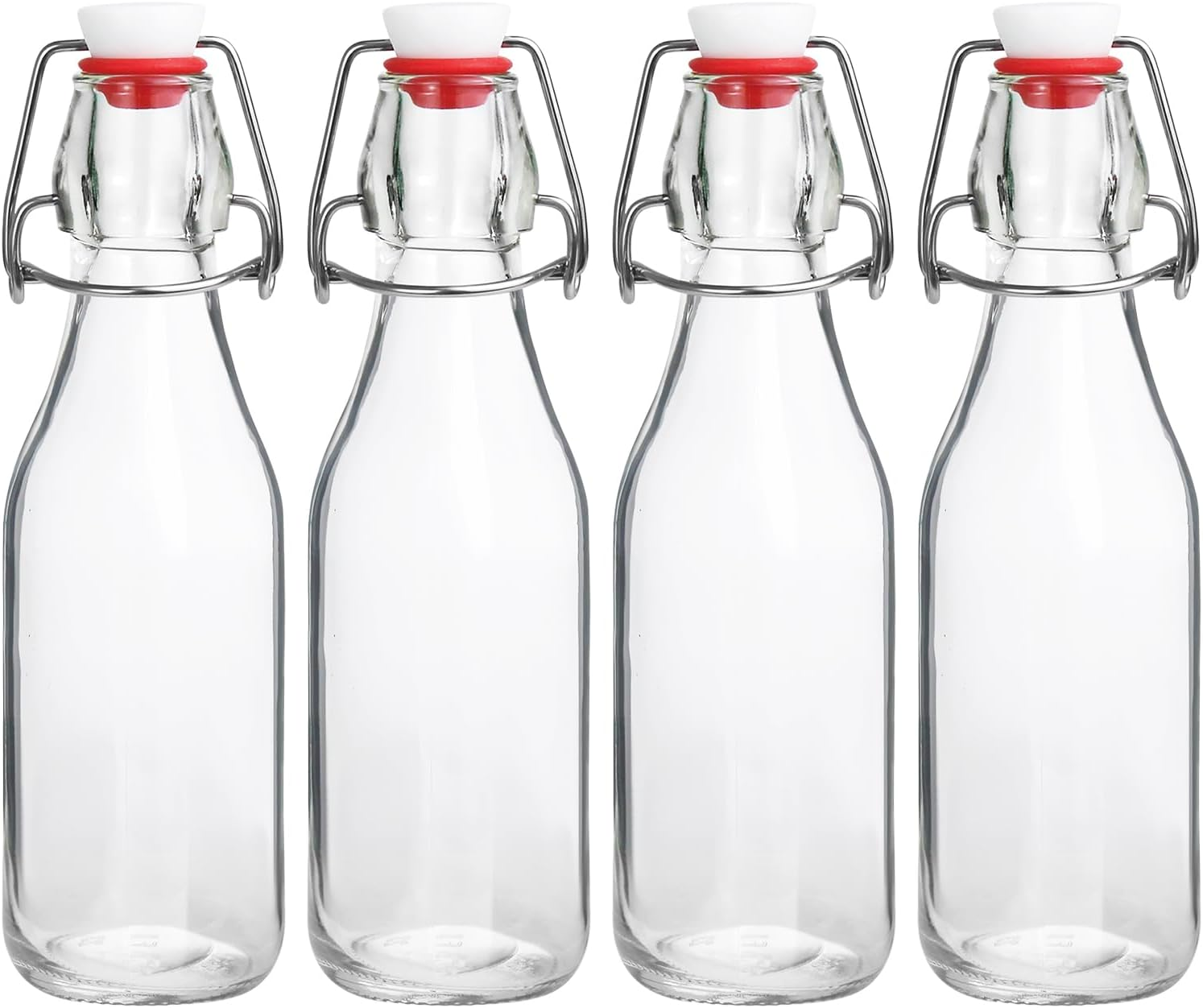 Swing Top Bottles,8.5Oz 4 Pack Flip Top Glass Bottle with Airtight