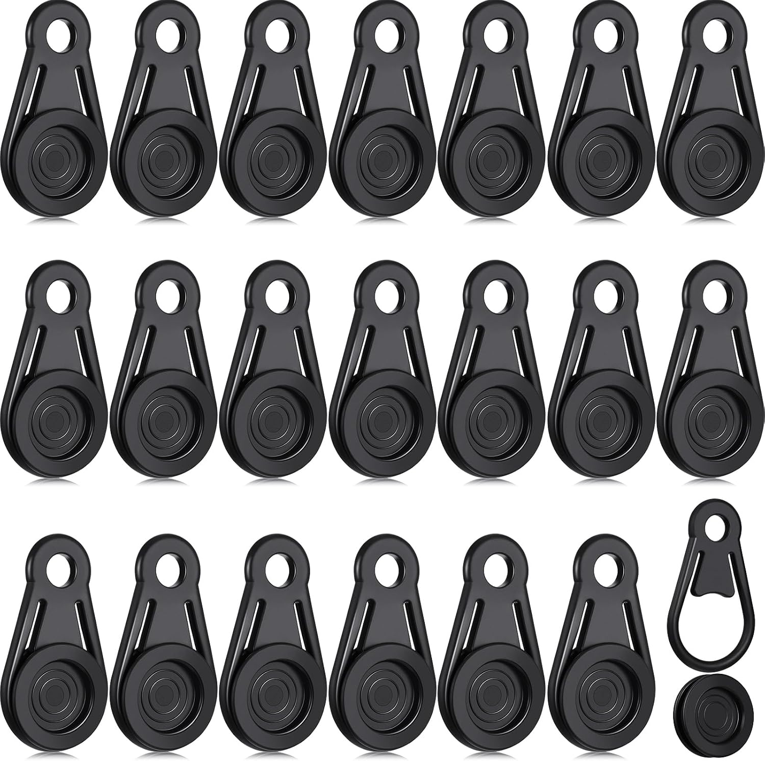 20 Pcs Tarp Clips Heavy Duty Tarp Grabbers Movable Snaps Clip Extra Tie down Effect without Damaging a Hole for Outdoor Camping, Tent, Awning, Banner, Cover, Plastic Sheeting