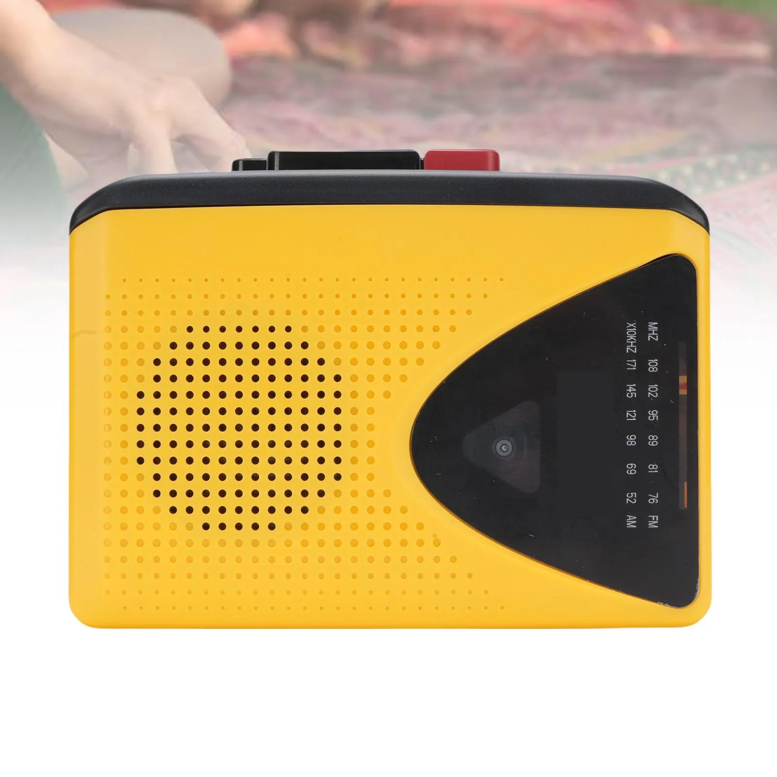 Cassette Tape Player Portable AM FM Radio Built in Microphone 3.5mm Headphone Jack with USB Cable for Original Song Recording