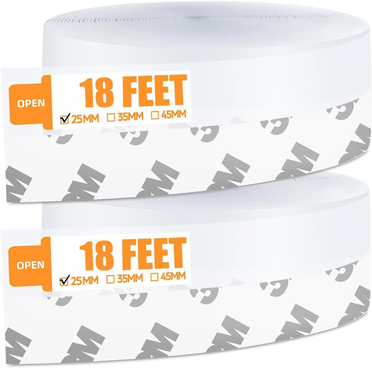 36 Ft Weather Stripping Door Seal Strip Tape,Silicone Door Draft Stopper,Self Adhesive Shower Door Bottom Seal and Door Insulation Strip for Door Frame Windows and Glass Gaps (Transparent, 25Mm)