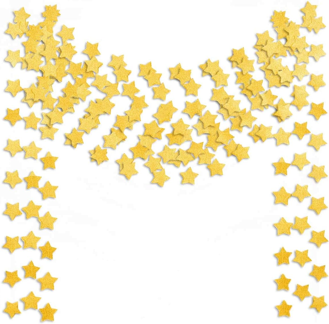 6 Pcs Glitter Star Paper Garland Twinkle Bunting Banner Hanging Decoration 50 Ft