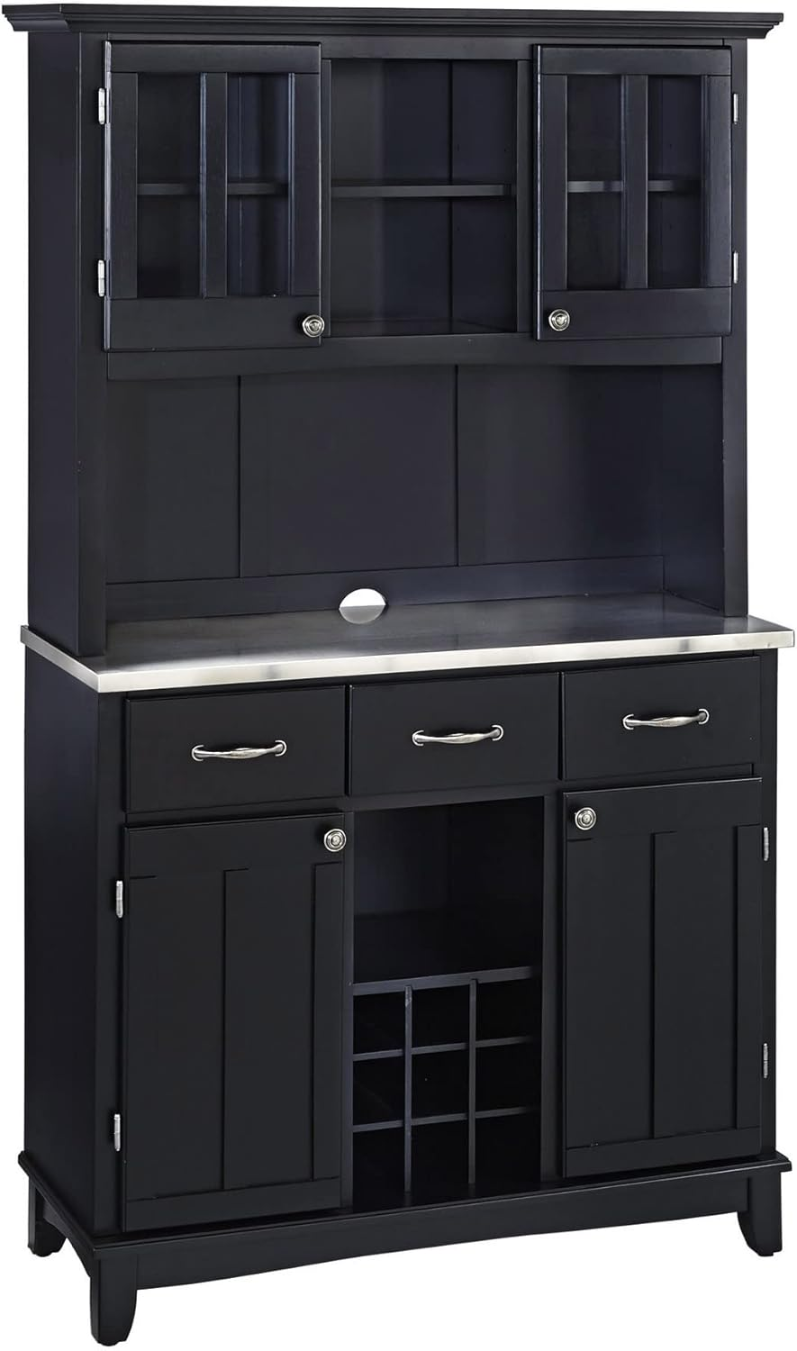 Elegant Black Sideboard Buffet and Hutch for Stylish Home Decor