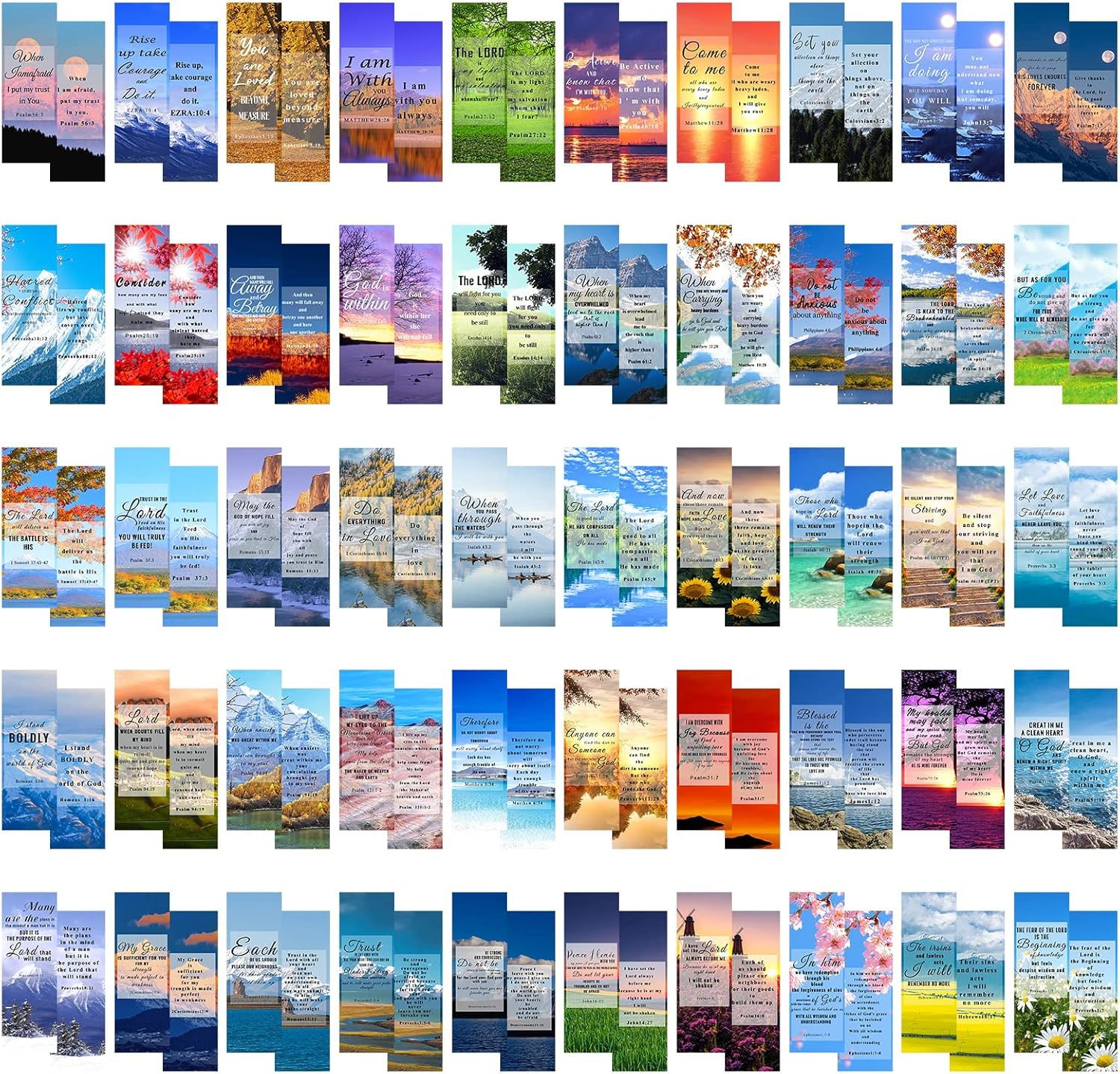 150Pcs Bible Verse Bookmarks, Double Sided Scripture Christian Book Marks Motivational Inspirational Book Markers Encouraging Bookmark for Women Men Religious Prayer Easter Christian Gifts