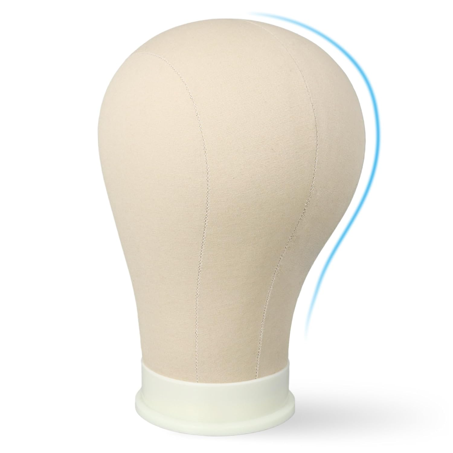 24 Inch Mannequin Head for Wig, Canvas Wig Head with Mount Hole, Manikin Head for Wig Making, Styling and Display, Head Contour More Realistic
