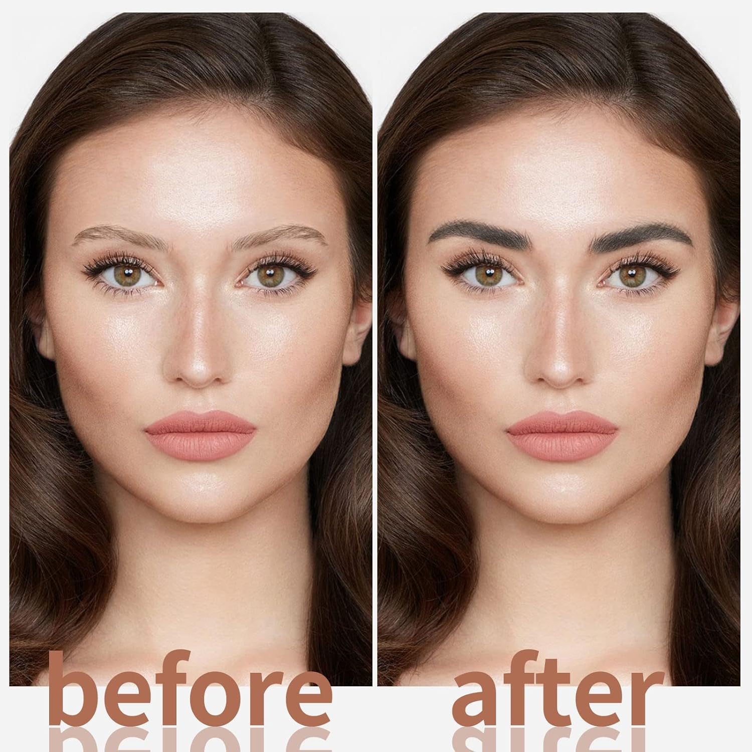 Boobeen Eyebrow Powder, 2-color Eyebrow Palette Makeup to Enhance & Define Br... - Picture 4 of 14