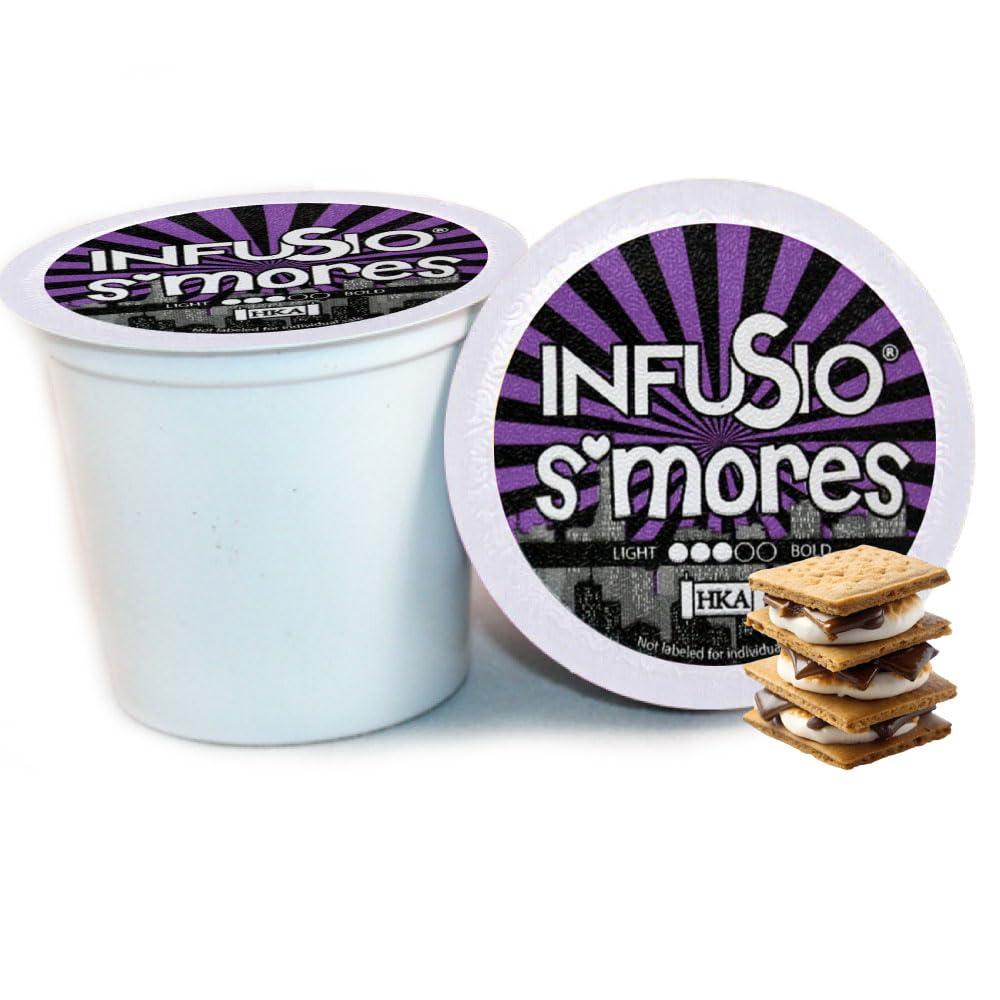 Coffee Pods 96 Count S'Mores Medium Roast Flavored Single Serve Coffee Pods for Keurig K Cups Brewers -  Premium Roasted Keurig 2.0 Compatible