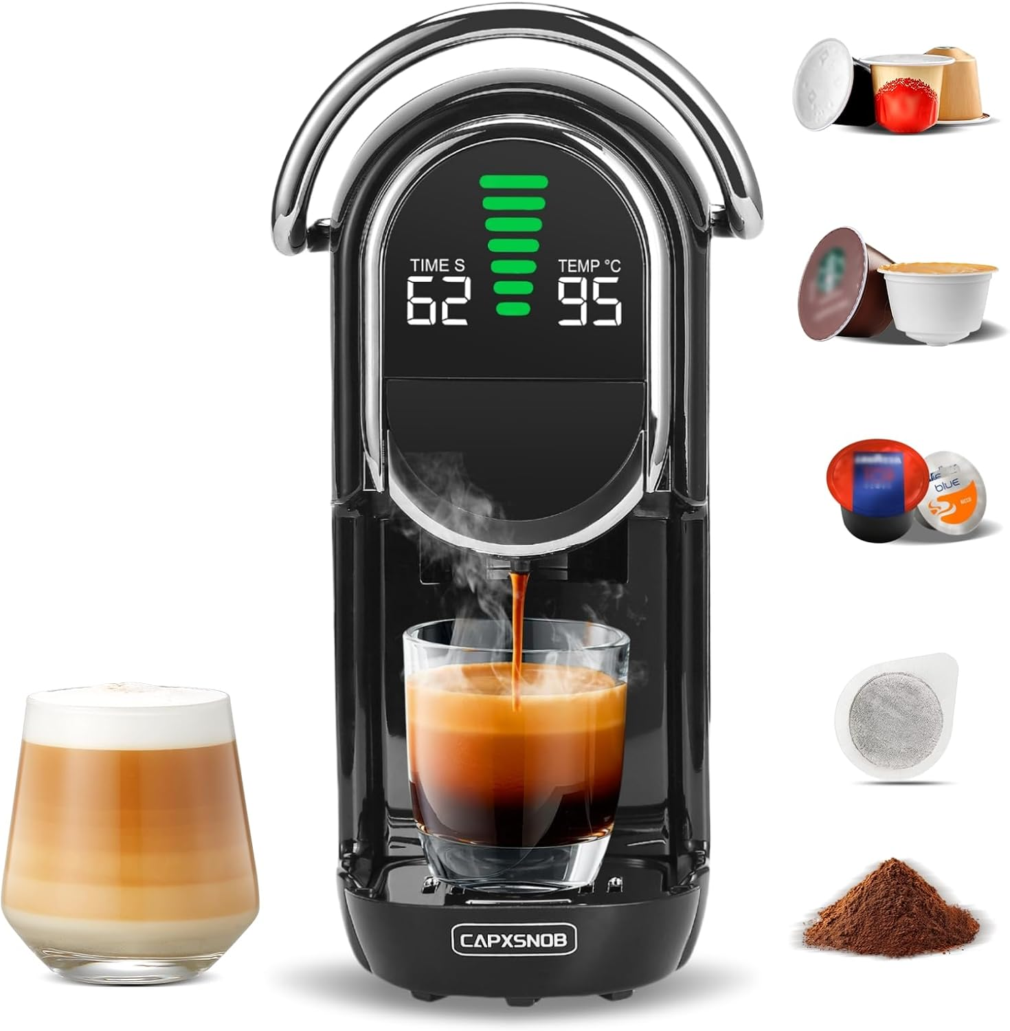 Magician1 19-Bar Espresso Machine for Nespresso, Dolce Gusto & More