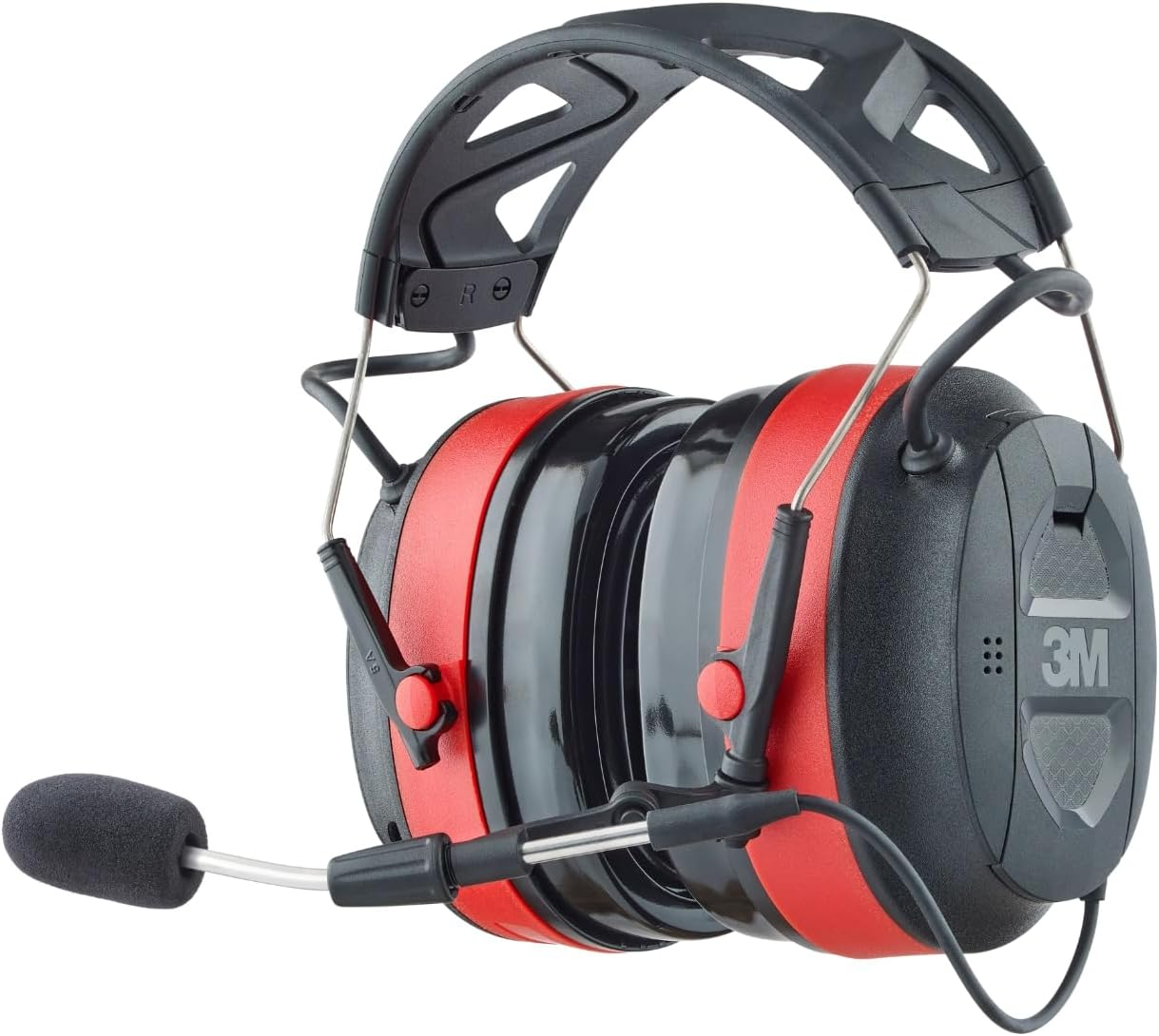 3M Pro-Comms Electronic Hearing Protector Wireless Earmuffs with Bluetooth Technology & External Noise-Canceling Boom Microphone Noise Reduction Rating (NRR) 26 Db, Premium Gel Cushions ()