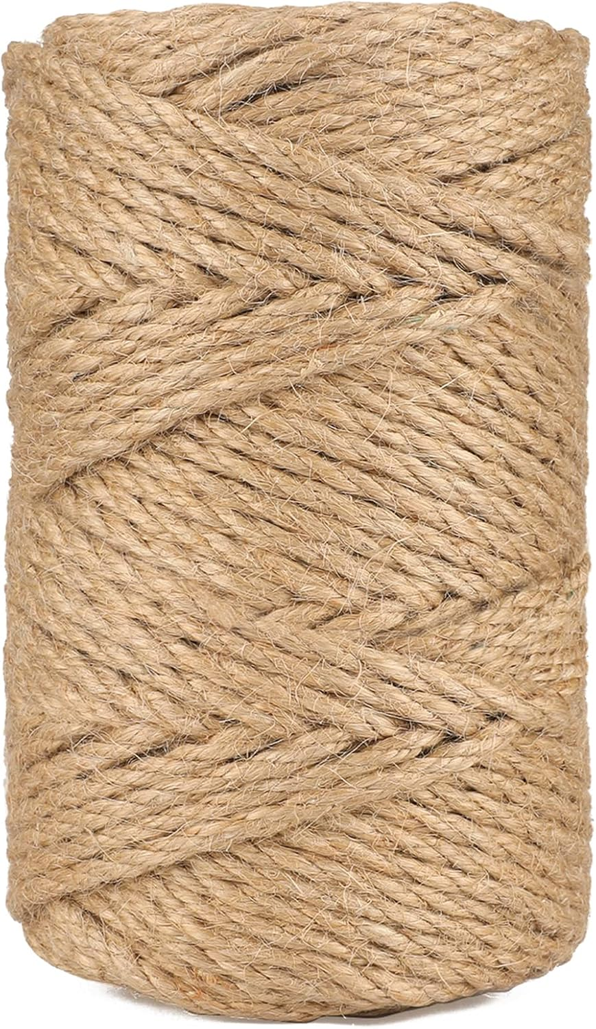 5MM Jute Rope,164Feet Strong and Heavy Duty Jute Twine, Brown Decoration Hemp Twine String for Artworks, Gardening, Bundling, Camping, Decorating, and DIY Crafting (50M/164Ft * 5MM)