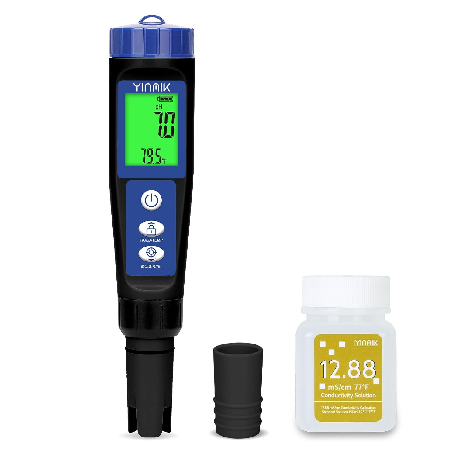 Ph Salt Meter Salinity Ph Tester for Saltwater Pool 6 in 1 Ph Salt EC TDS ORP Temp Test Kit Pool Ph ORP Monitor Hydroponic Ph Conductivity PPM Reader  Salt Checker for Aquarium Koi Pond